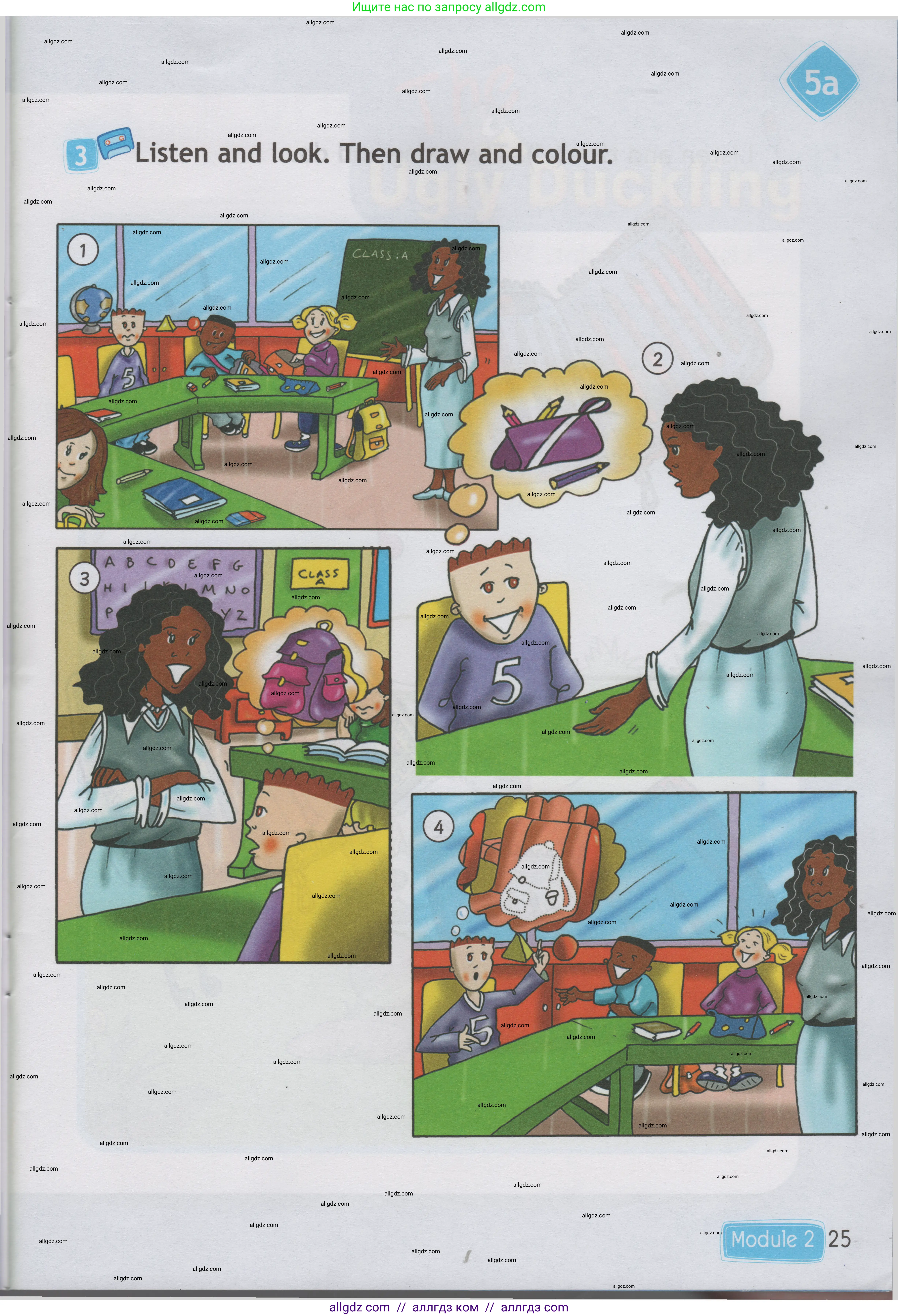 Английский язык (english), 1 класс Учебник (Student's book), авторы: Быкова Надежда Ильинична (Bykova Nadezhda), Дули Дженни (Dooley Jenny), Поспелова Марина Давидовна (Pospelova Marina), Эванс Вирджиния (Evans Virginia), издательство Просвещение, Москва, 2019, страница 25