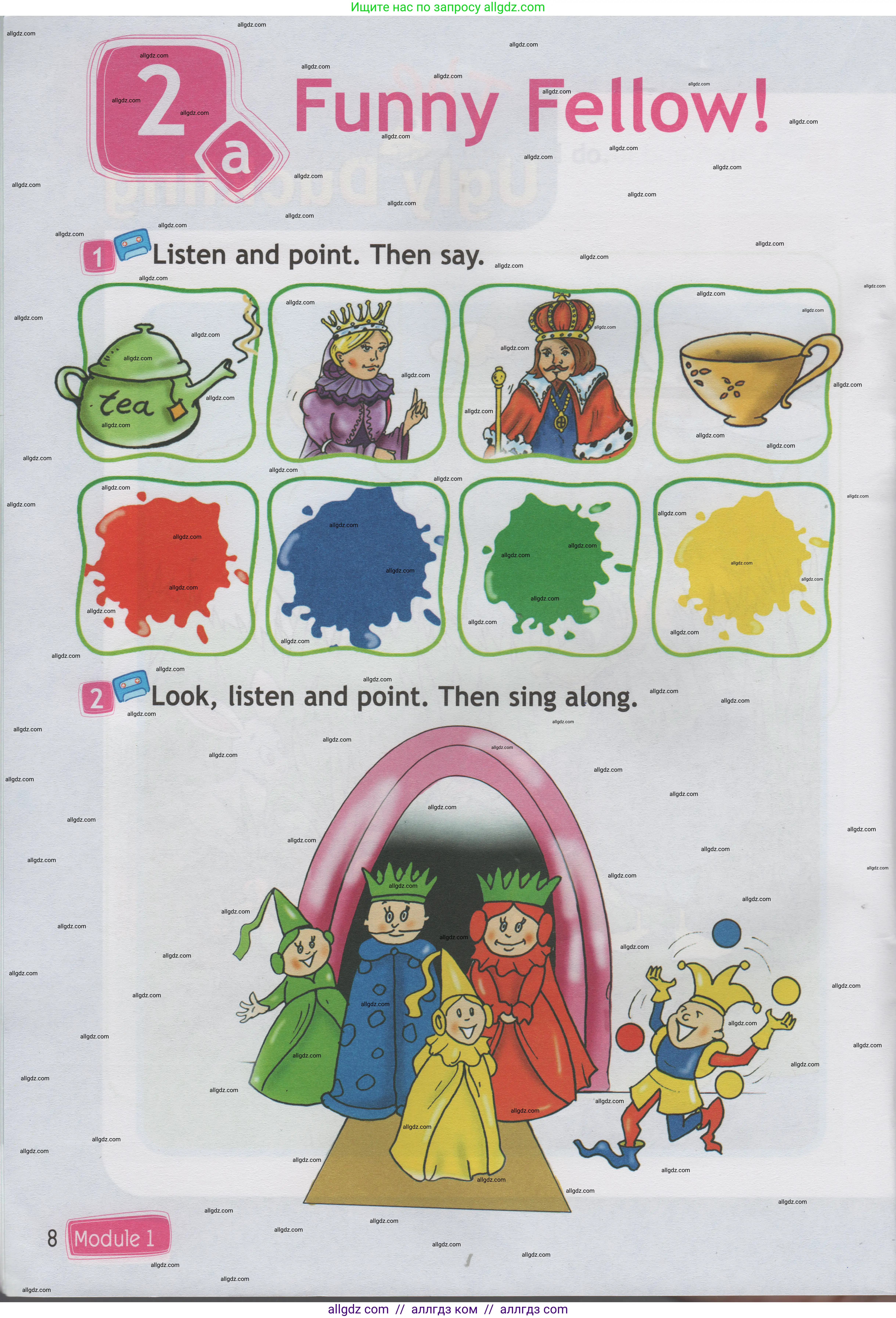 Английский язык (english), 1 класс Учебник (Student's book), авторы: Быкова Надежда Ильинична (Bykova Nadezhda), Дули Дженни (Dooley Jenny), Поспелова Марина Давидовна (Pospelova Marina), Эванс Вирджиния (Evans Virginia), издательство Просвещение, Москва, 2019, страница 8