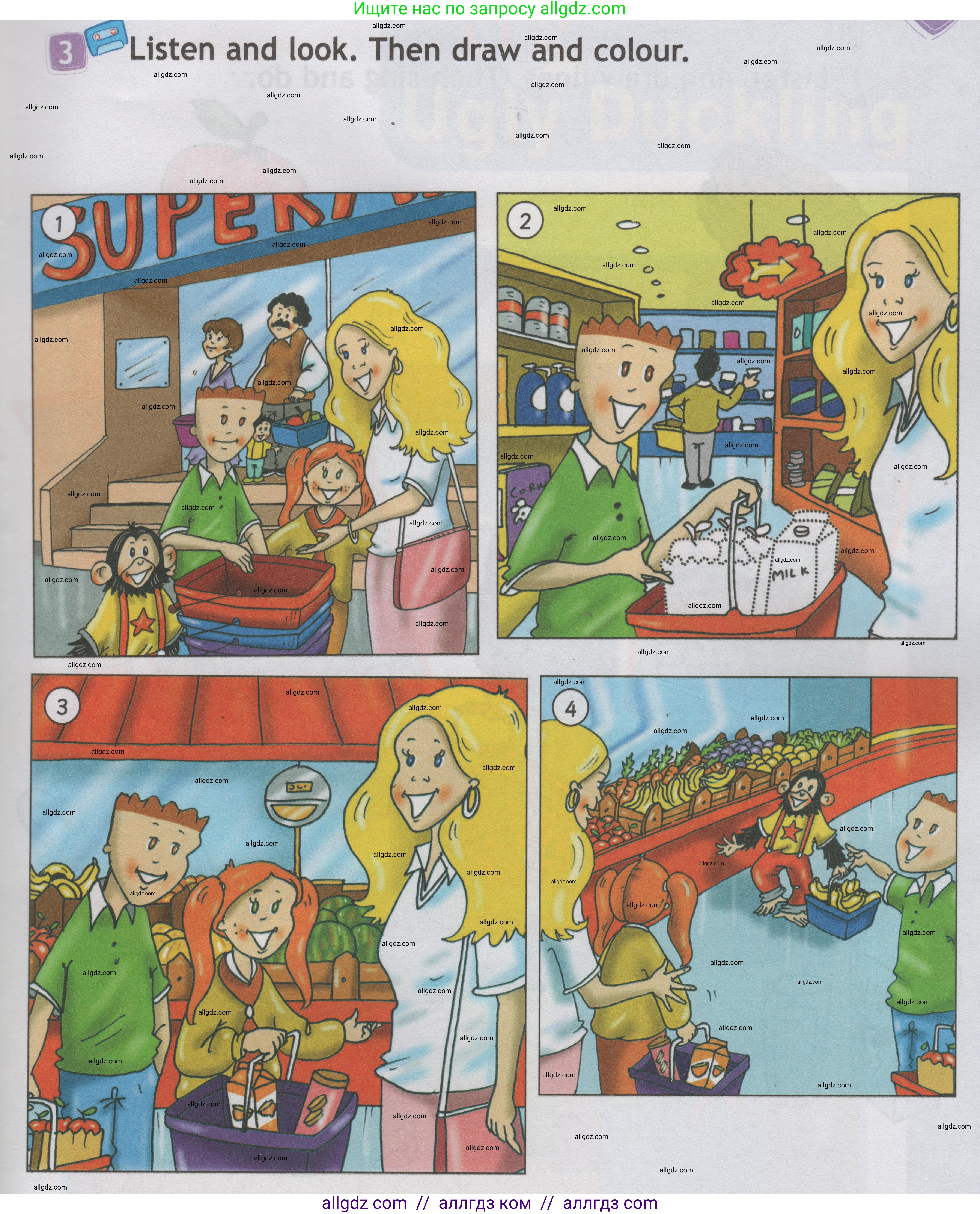 Английский язык (english), 1 класс Учебник (Student's book), авторы: Быкова Надежда Ильинична (Bykova Nadezhda), Дули Дженни (Dooley Jenny), Поспелова Марина Давидовна (Pospelova Marina), Эванс Вирджиния (Evans Virginia), издательство Просвещение, Москва, 2019, страница 69, номер 3, Условие