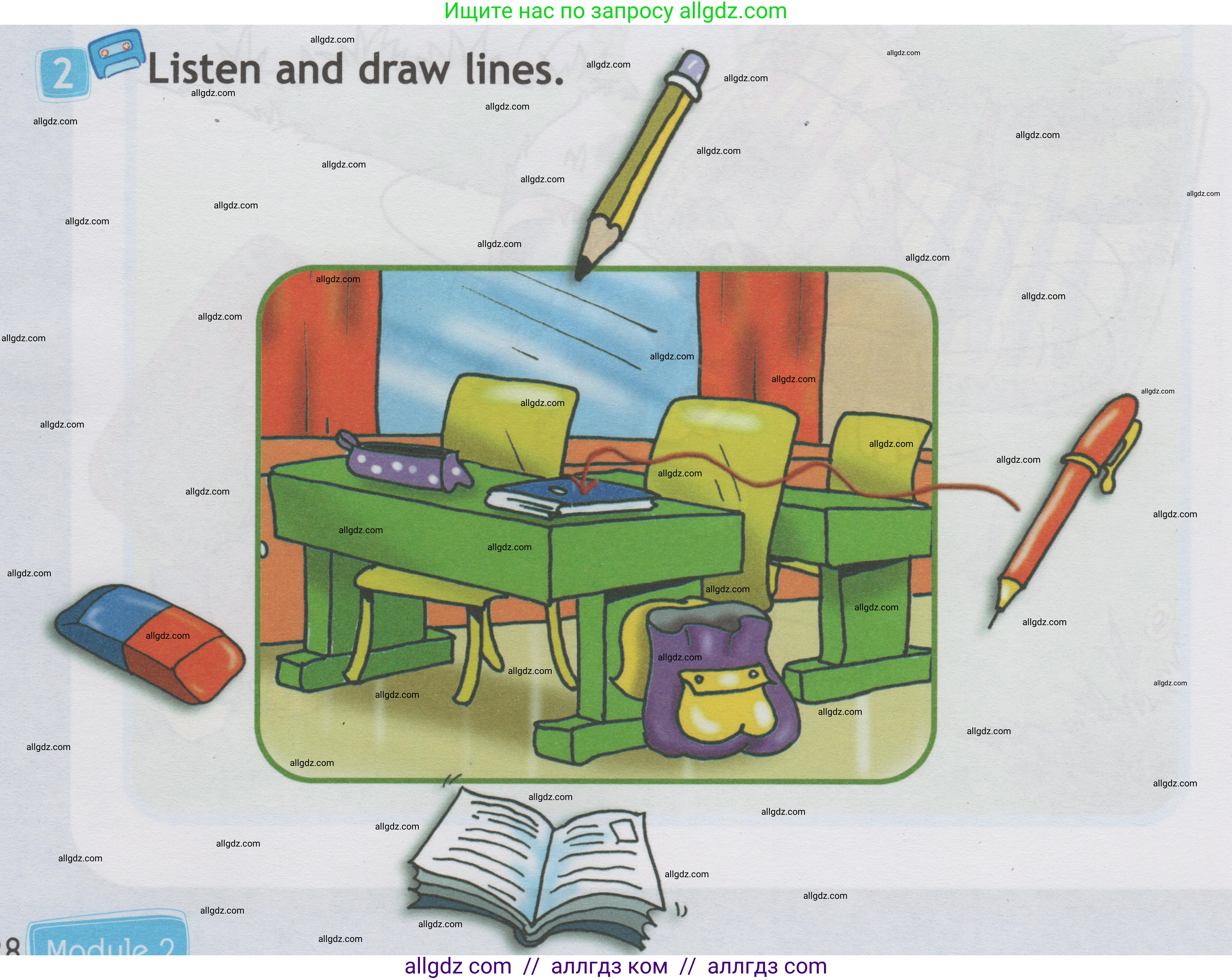 Английский язык (english), 1 класс Учебник (Student's book), авторы: Быкова Надежда Ильинична (Bykova Nadezhda), Дули Дженни (Dooley Jenny), Поспелова Марина Давидовна (Pospelova Marina), Эванс Вирджиния (Evans Virginia), издательство Просвещение, Москва, 2019, страница 28, номер 2, Условие