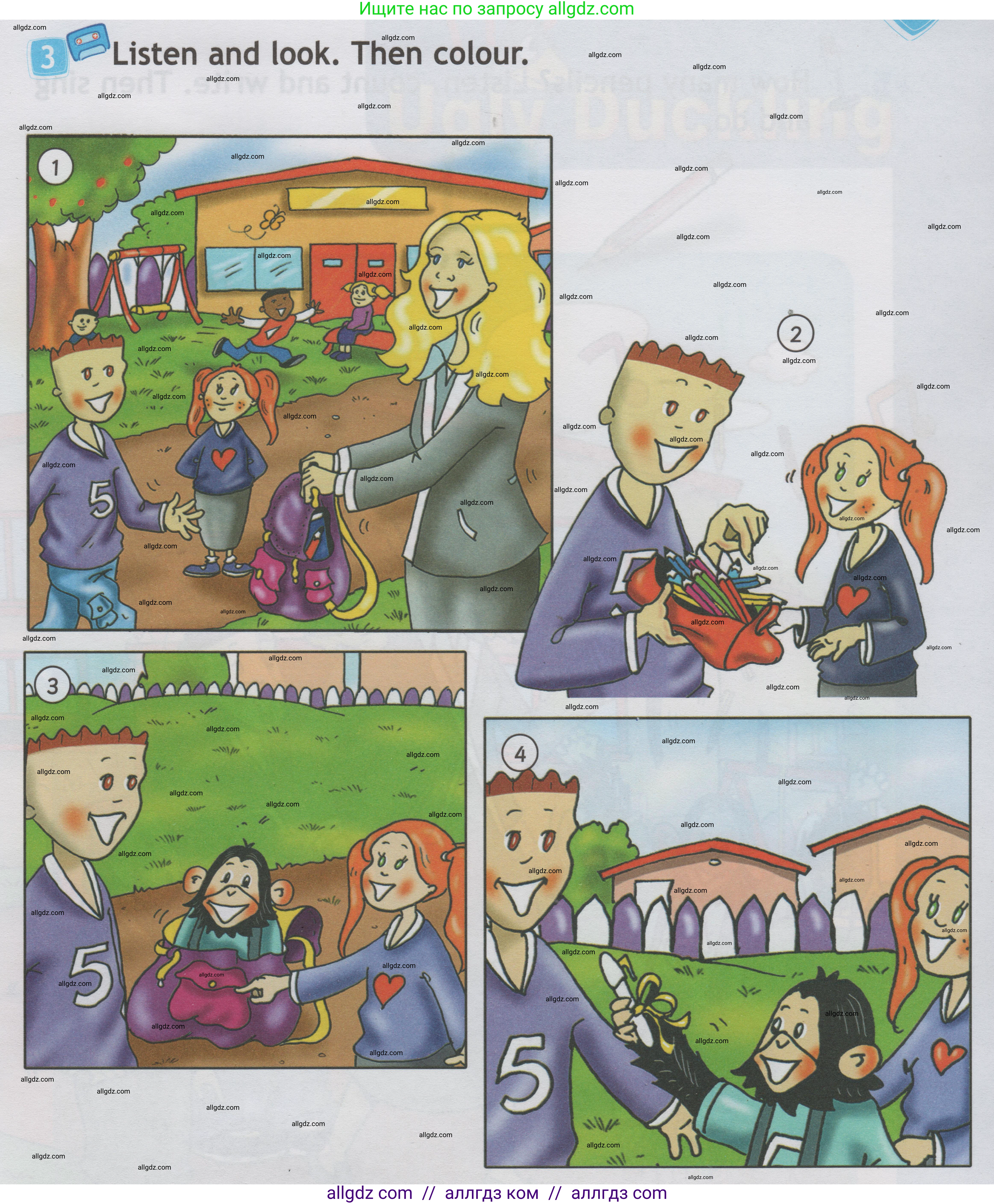 Английский язык (english), 1 класс Учебник (Student's book), авторы: Быкова Надежда Ильинична (Bykova Nadezhda), Дули Дженни (Dooley Jenny), Поспелова Марина Давидовна (Pospelova Marina), Эванс Вирджиния (Evans Virginia), издательство Просвещение, Москва, 2019, страница 29, номер 3, Условие