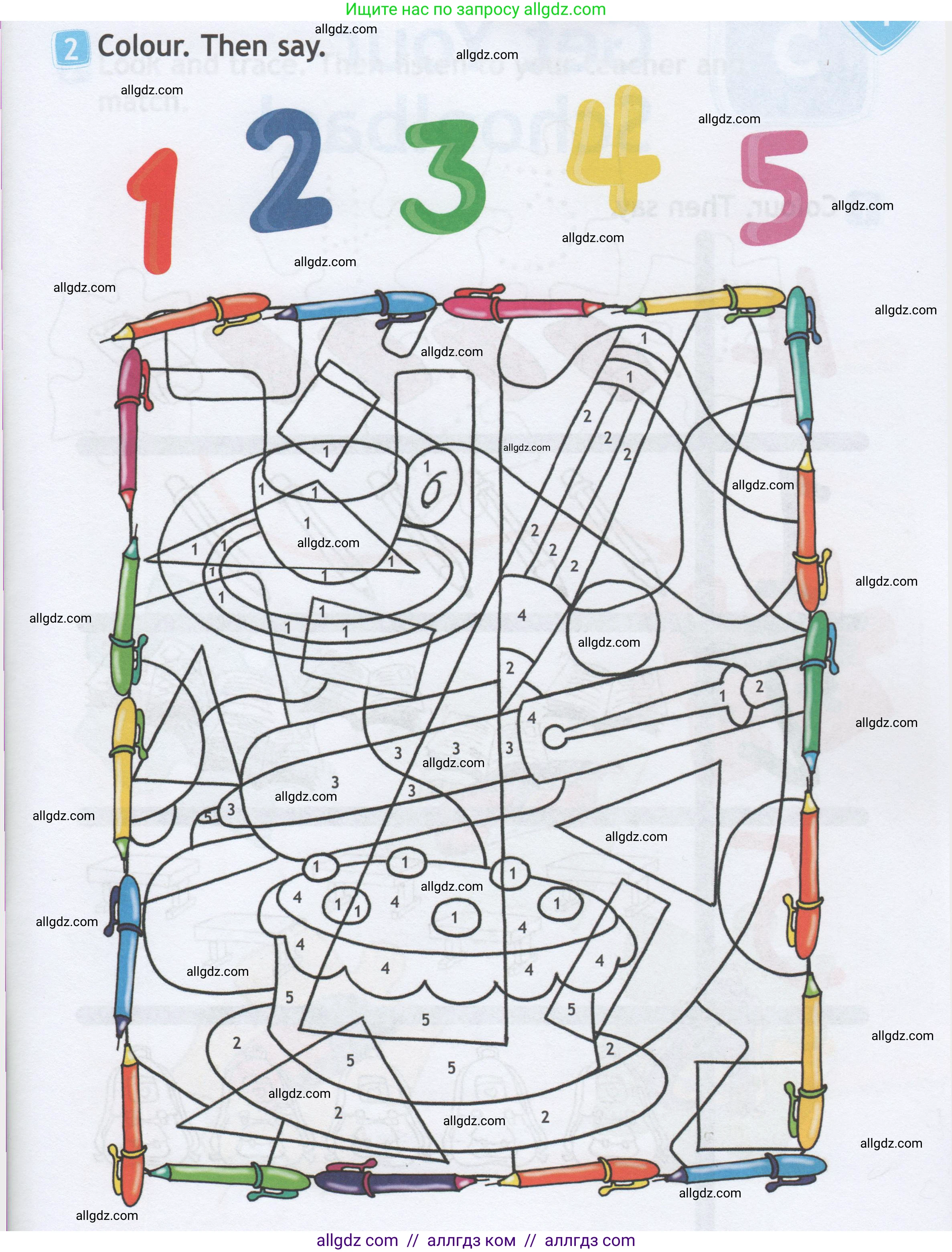 Английский язык (english), 1 класс Рабочая тетрадь (workbook), авторы: Быкова Надежда Ильинична (Bykova Nadezhda), Дули Дженни (Dooley Jenny), Поспелова Марина Давидовна (Pospelova Marina), Эванс Вирджиния (Evans Virginia), издательство Просвещение, Москва, 2012, страница 19, номер 2, Условие