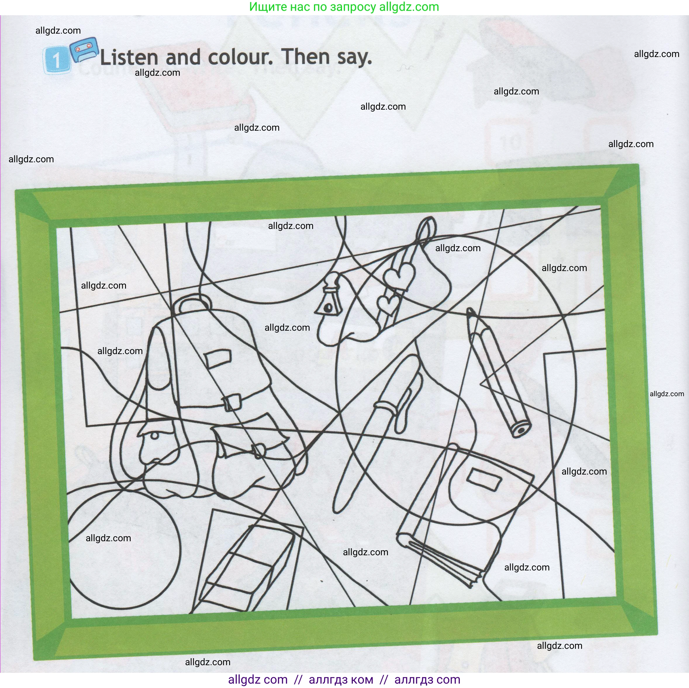 Английский язык (english), 1 класс Рабочая тетрадь (workbook), авторы: Быкова Надежда Ильинична (Bykova Nadezhda), Дули Дженни (Dooley Jenny), Поспелова Марина Давидовна (Pospelova Marina), Эванс Вирджиния (Evans Virginia), издательство Просвещение, Москва, 2012, страница 24, номер 1, Условие