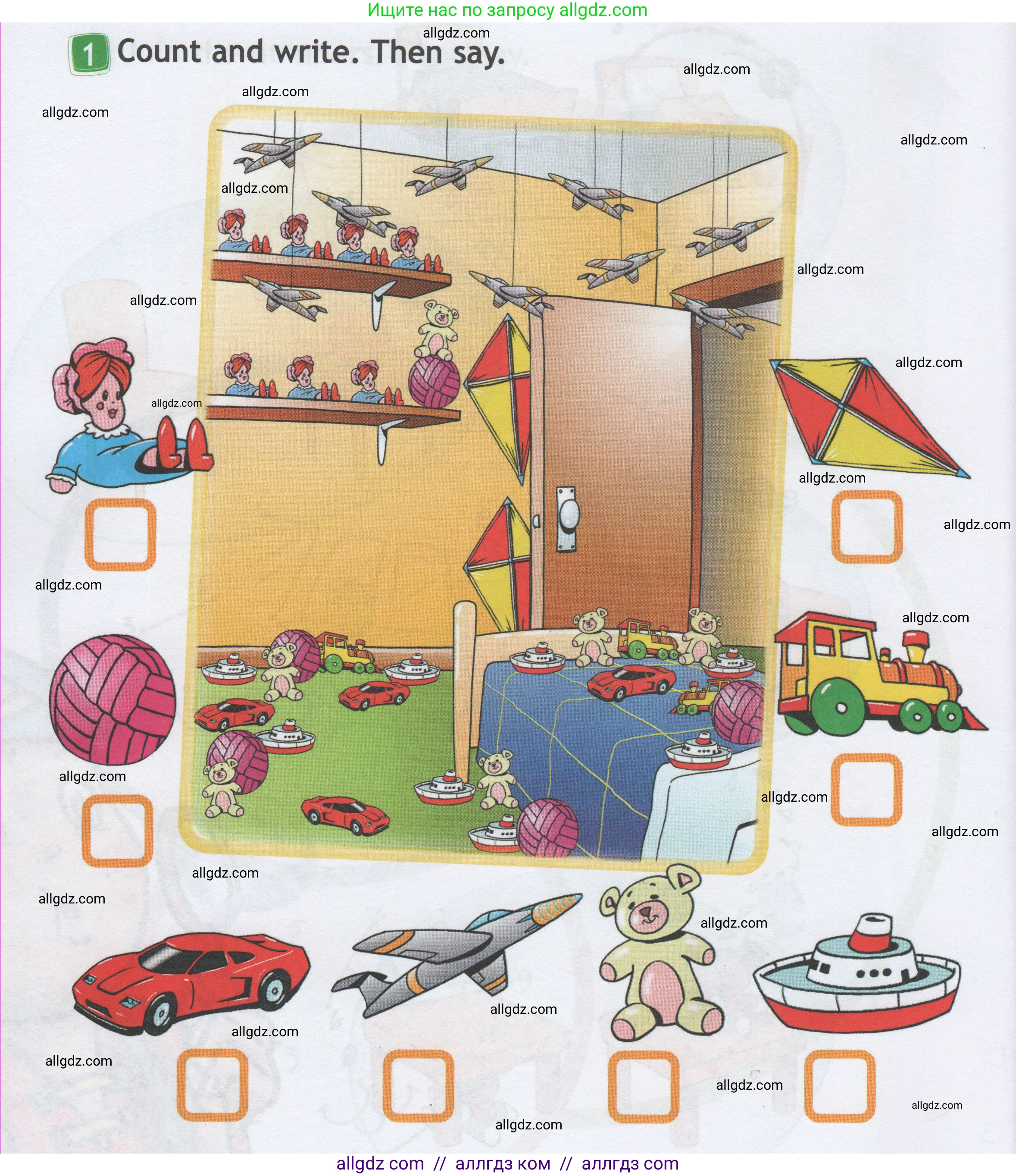 Английский язык (english), 1 класс Рабочая тетрадь (workbook), авторы: Быкова Надежда Ильинична (Bykova Nadezhda), Дули Дженни (Dooley Jenny), Поспелова Марина Давидовна (Pospelova Marina), Эванс Вирджиния (Evans Virginia), издательство Просвещение, Москва, 2012, страница 32, номер 1, Условие