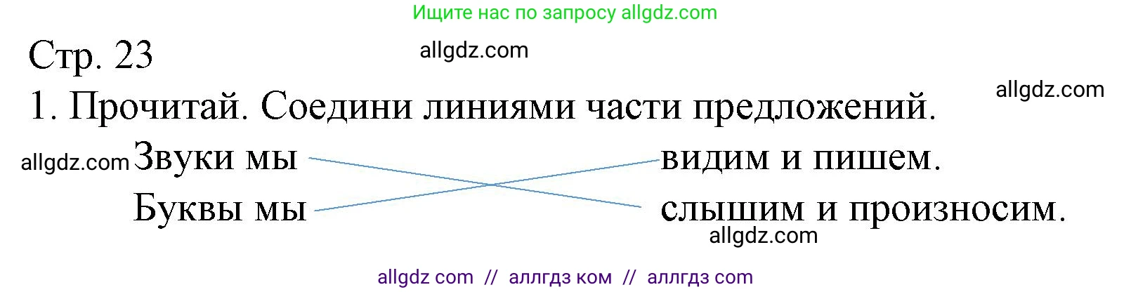 Русский язык, 1 класс Тетрадь учебных достижений, автор: Канакина Валентина Павловна, издательство Просвещение, Москва, 2023, белого цвета, страница 23, номер 1, Решение