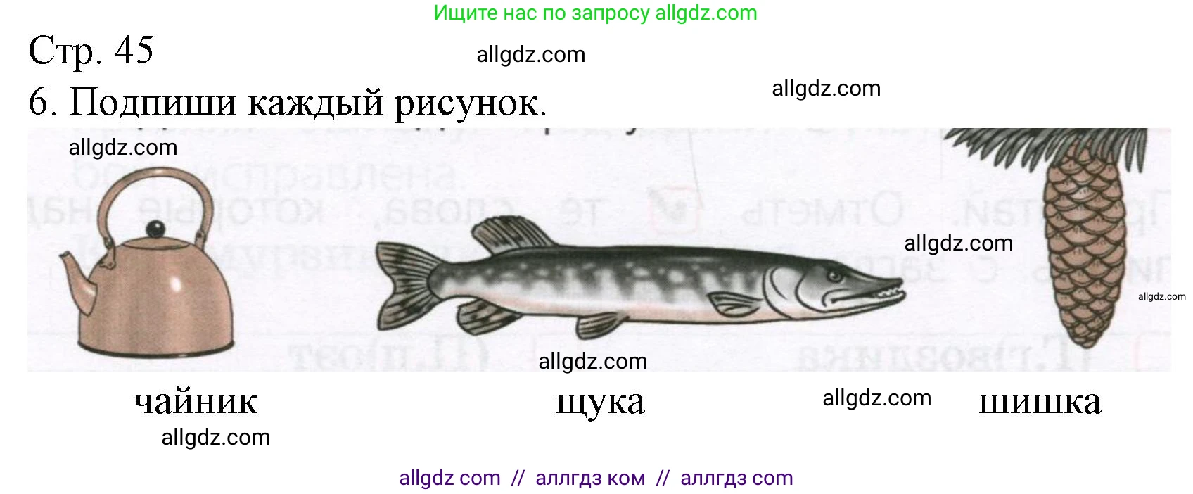 Русский язык, 1 класс Тетрадь учебных достижений, автор: Канакина Валентина Павловна, издательство Просвещение, Москва, 2023, белого цвета, страница 45, номер 6, Решение