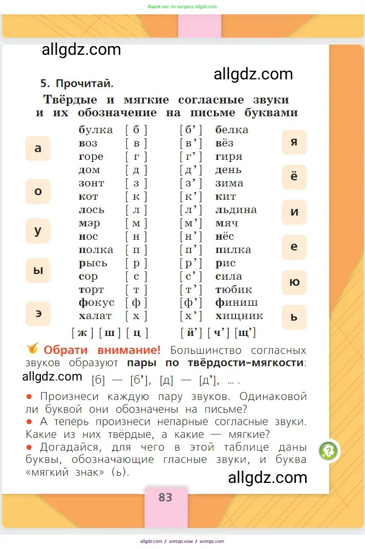 Русский язык, 1 класс Учебник, авторы: Канакина Валентина Павловна, Горецкий Всеслав Гаврилович, издательство Просвещение, Москва, 2023, белого цвета, страница 83