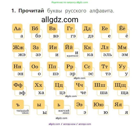 Русский язык, 1 класс Учебник, авторы: Канакина Валентина Павловна, Горецкий Всеслав Гаврилович, издательство Просвещение, Москва, 2023, белого цвета, страница 52, номер 1, Условие
