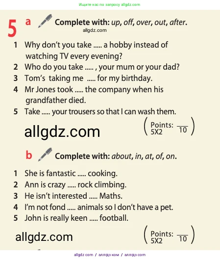 Английский язык (english), 10 класс Учебник (Student's book), авторы: Афанасьева Ольга Васильевна (Afanasyeva Olga), Дули Дженни (Dooley Jenny), Михеева Ирина Владимировна (Mikheeva Irina), Оби Боб (Obee Bob), Эванс Вирджиния (Evans Virginia), издательство Просвещение, Москва, 2019, красного цвета, страница 44, номер 5, Условие