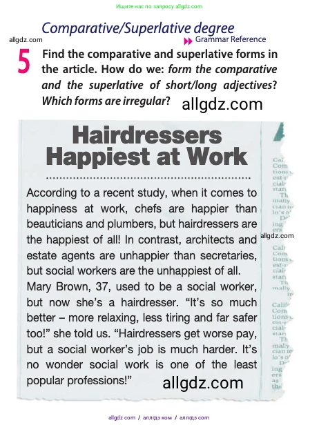 Английский язык (english), 10 класс Учебник (Student's book), авторы: Афанасьева Ольга Васильевна (Afanasyeva Olga), Дули Дженни (Dooley Jenny), Михеева Ирина Владимировна (Mikheeva Irina), Оби Боб (Obee Bob), Эванс Вирджиния (Evans Virginia), издательство Просвещение, Москва, 2019, красного цвета, страница 50, номер 5, Условие