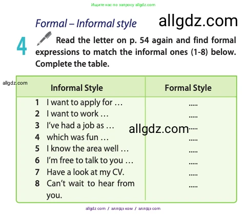 Английский язык (english), 10 класс Учебник (Student's book), авторы: Афанасьева Ольга Васильевна (Afanasyeva Olga), Дули Дженни (Dooley Jenny), Михеева Ирина Владимировна (Mikheeva Irina), Оби Боб (Obee Bob), Эванс Вирджиния (Evans Virginia), издательство Просвещение, Москва, 2019, красного цвета, страница 55, номер 4, Условие