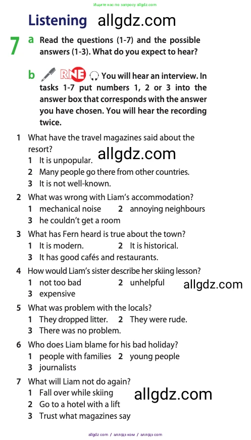 Английский язык (english), 10 класс Учебник (Student's book), авторы: Афанасьева Ольга Васильевна (Afanasyeva Olga), Дули Дженни (Dooley Jenny), Михеева Ирина Владимировна (Mikheeva Irina), Оби Боб (Obee Bob), Эванс Вирджиния (Evans Virginia), издательство Просвещение, Москва, 2019, красного цвета, страница 85, номер 7, Условие