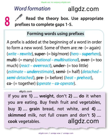 Английский язык (english), 10 класс Учебник (Student's book), авторы: Афанасьева Ольга Васильевна (Afanasyeva Olga), Дули Дженни (Dooley Jenny), Михеева Ирина Владимировна (Mikheeva Irina), Оби Боб (Obee Bob), Эванс Вирджиния (Evans Virginia), издательство Просвещение, Москва, 2019, красного цвета, страница 107, номер 8, Условие