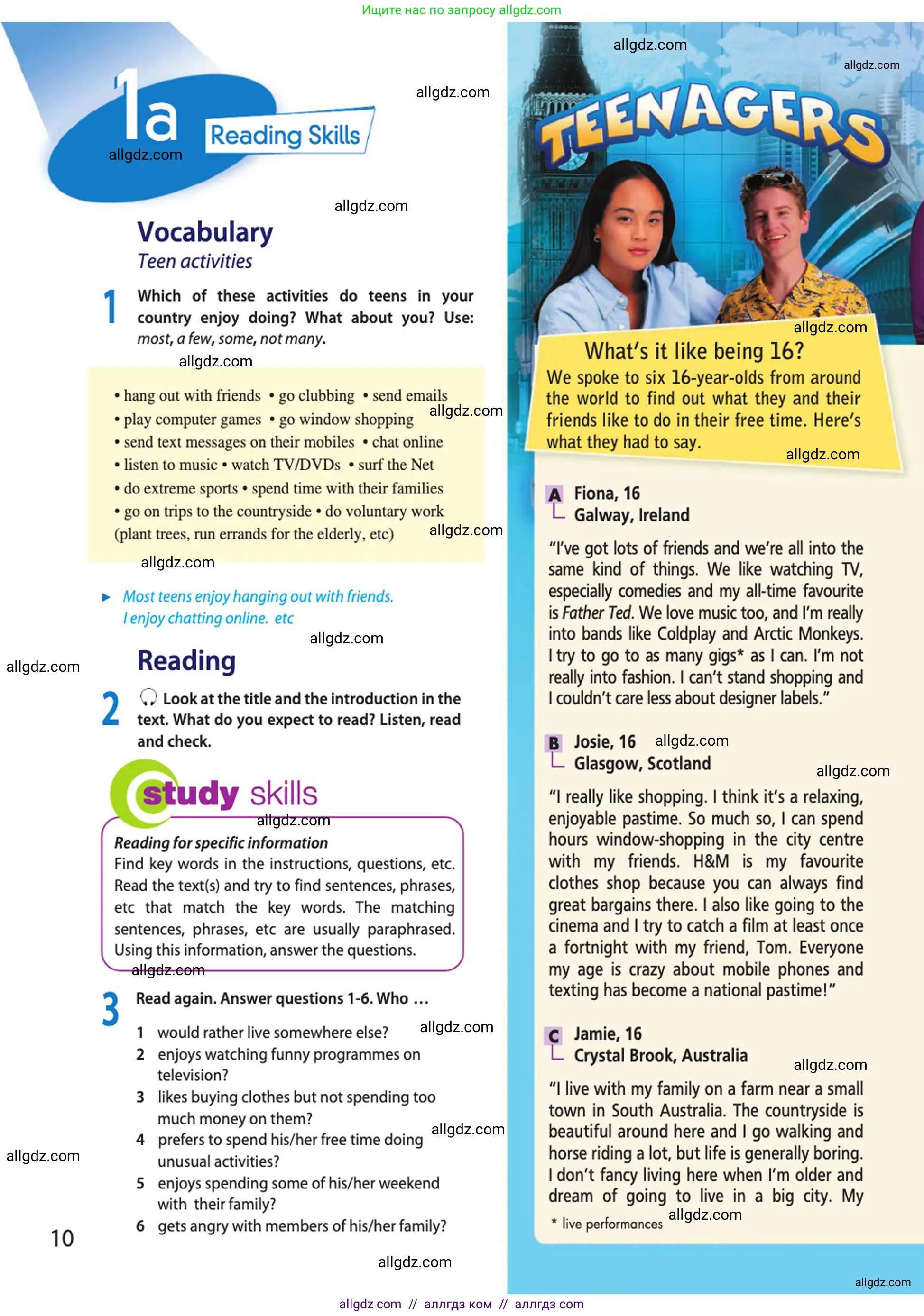 Английский язык (english), 10 класс Учебник (Student's book), авторы: Афанасьева Ольга Васильевна (Afanasyeva Olga), Дули Дженни (Dooley Jenny), Михеева Ирина Владимировна (Mikheeva Irina), Оби Боб (Obee Bob), Эванс Вирджиния (Evans Virginia), издательство Просвещение, Москва, 2019, красного цвета, страница 10