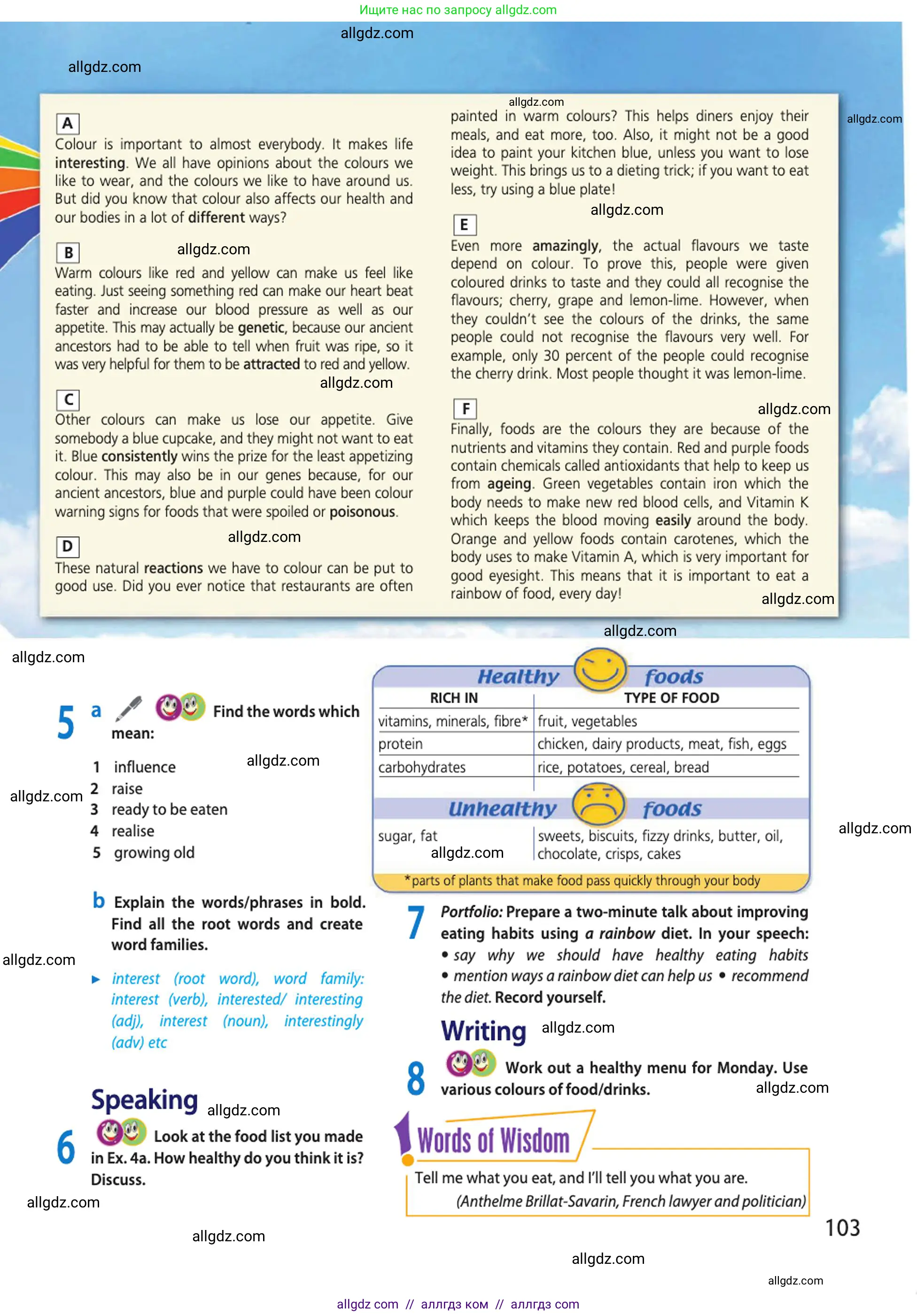 Английский язык (english), 10 класс Учебник (Student's book), авторы: Афанасьева Ольга Васильевна (Afanasyeva Olga), Дули Дженни (Dooley Jenny), Михеева Ирина Владимировна (Mikheeva Irina), Оби Боб (Obee Bob), Эванс Вирджиния (Evans Virginia), издательство Просвещение, Москва, 2019, красного цвета, страница 103