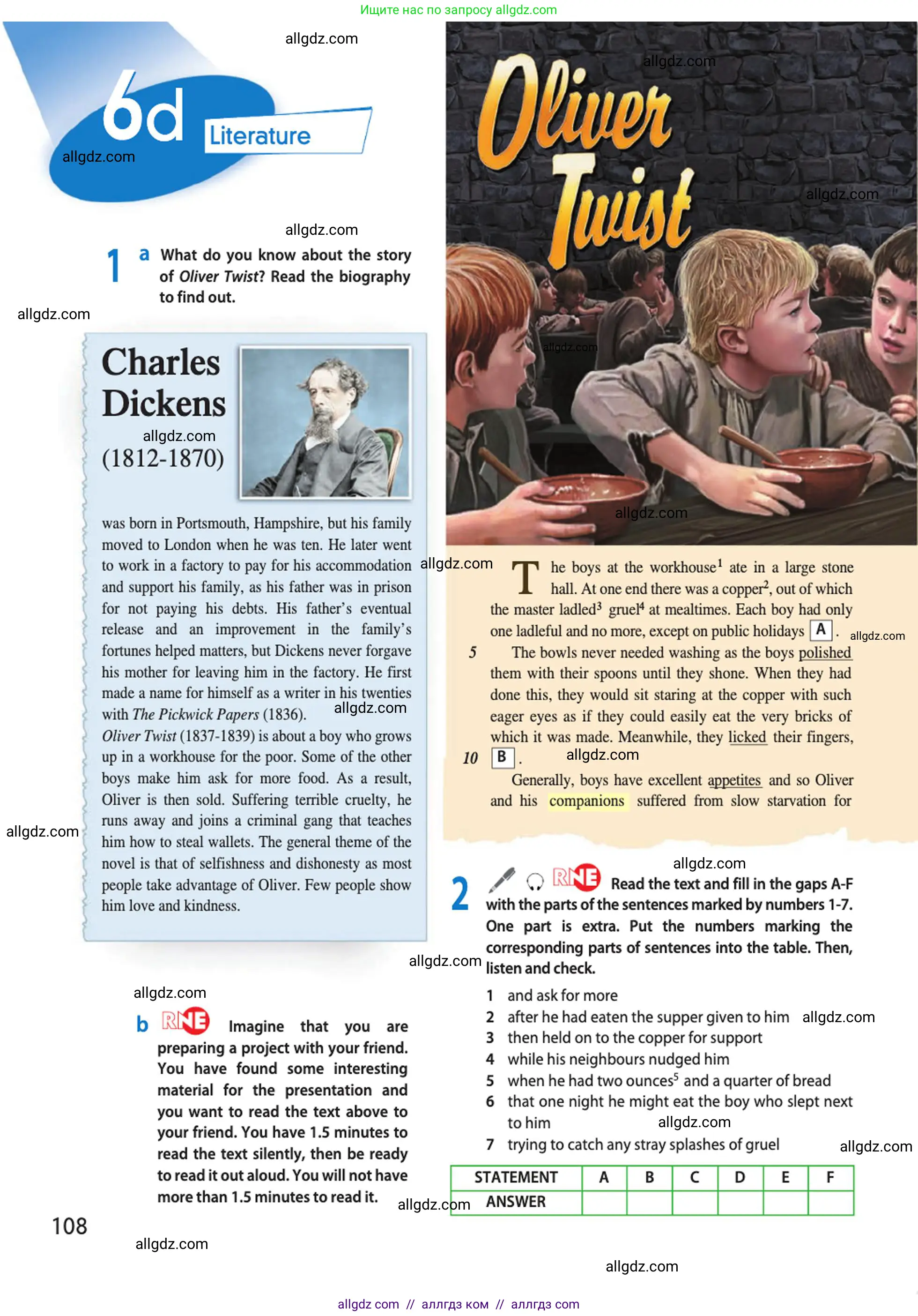 Английский язык (english), 10 класс Учебник (Student's book), авторы: Афанасьева Ольга Васильевна (Afanasyeva Olga), Дули Дженни (Dooley Jenny), Михеева Ирина Владимировна (Mikheeva Irina), Оби Боб (Obee Bob), Эванс Вирджиния (Evans Virginia), издательство Просвещение, Москва, 2019, красного цвета, страница 108