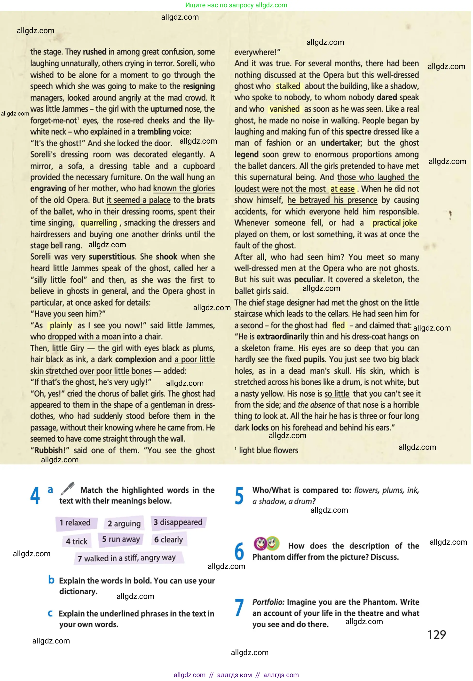 Английский язык (english), 10 класс Учебник (Student's book), авторы: Афанасьева Ольга Васильевна (Afanasyeva Olga), Дули Дженни (Dooley Jenny), Михеева Ирина Владимировна (Mikheeva Irina), Оби Боб (Obee Bob), Эванс Вирджиния (Evans Virginia), издательство Просвещение, Москва, 2019, красного цвета, страница 129