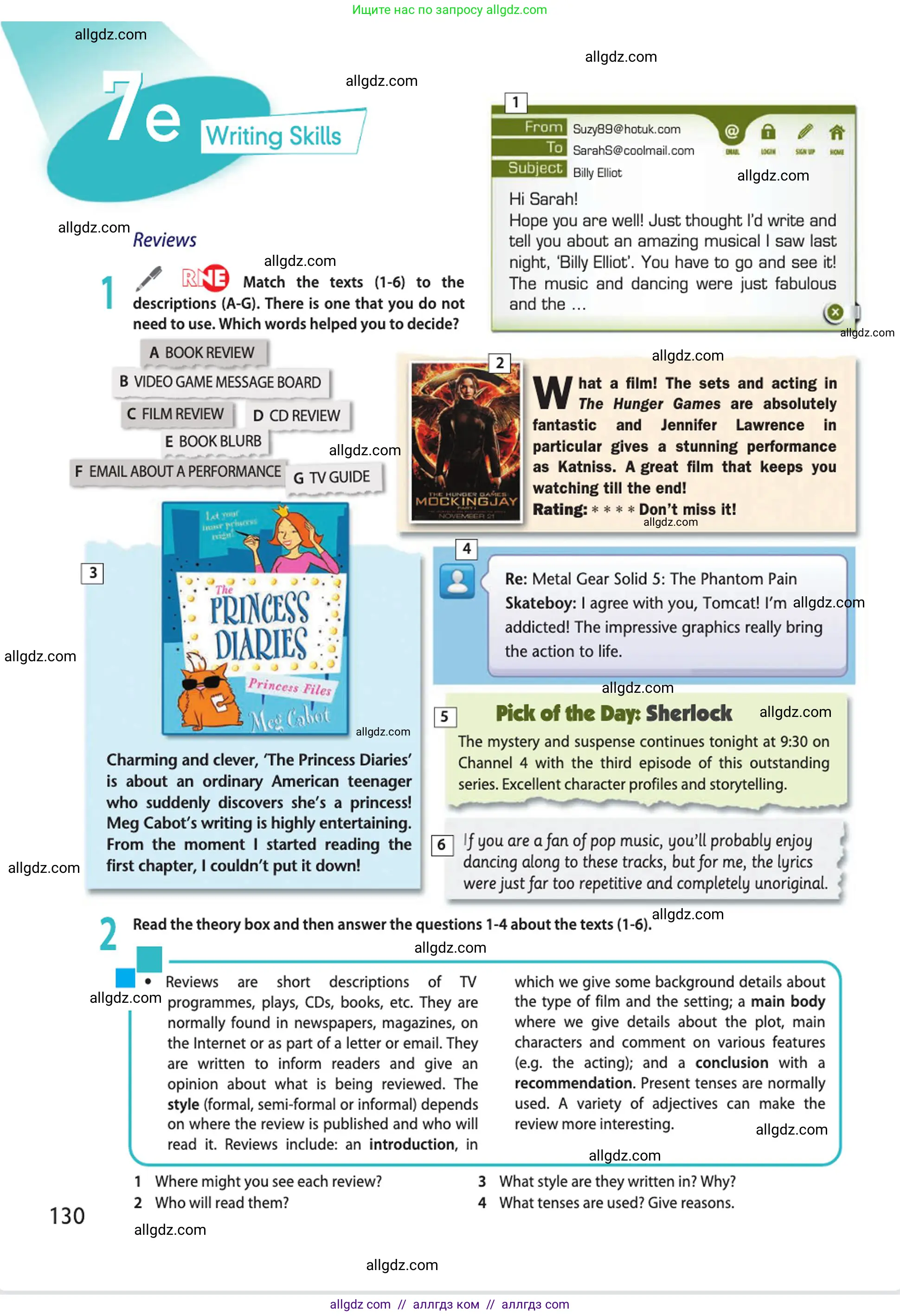 Английский язык (english), 10 класс Учебник (Student's book), авторы: Афанасьева Ольга Васильевна (Afanasyeva Olga), Дули Дженни (Dooley Jenny), Михеева Ирина Владимировна (Mikheeva Irina), Оби Боб (Obee Bob), Эванс Вирджиния (Evans Virginia), издательство Просвещение, Москва, 2019, красного цвета, страница 130