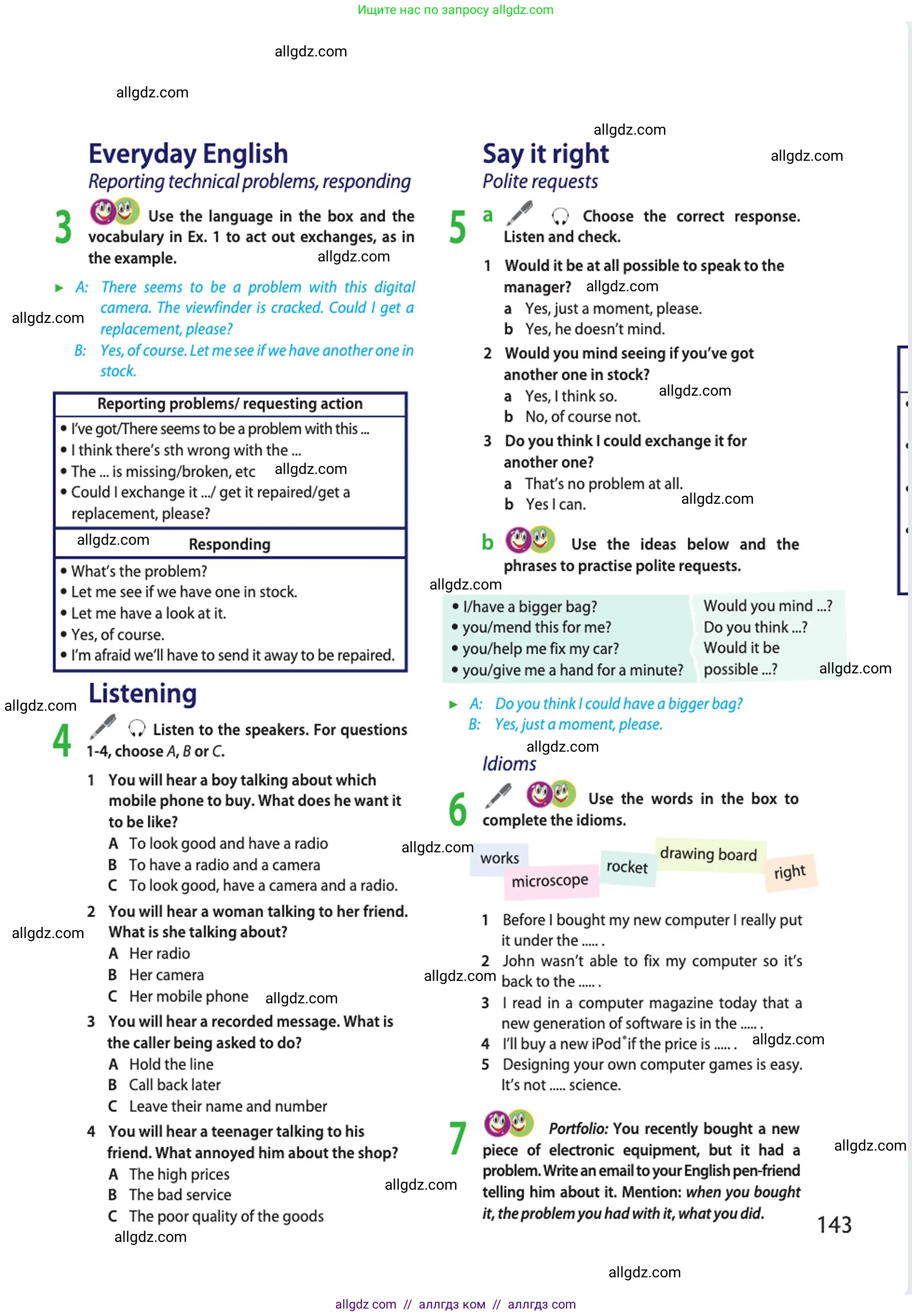 Английский язык (english), 10 класс Учебник (Student's book), авторы: Афанасьева Ольга Васильевна (Afanasyeva Olga), Дули Дженни (Dooley Jenny), Михеева Ирина Владимировна (Mikheeva Irina), Оби Боб (Obee Bob), Эванс Вирджиния (Evans Virginia), издательство Просвещение, Москва, 2019, красного цвета, страница 143