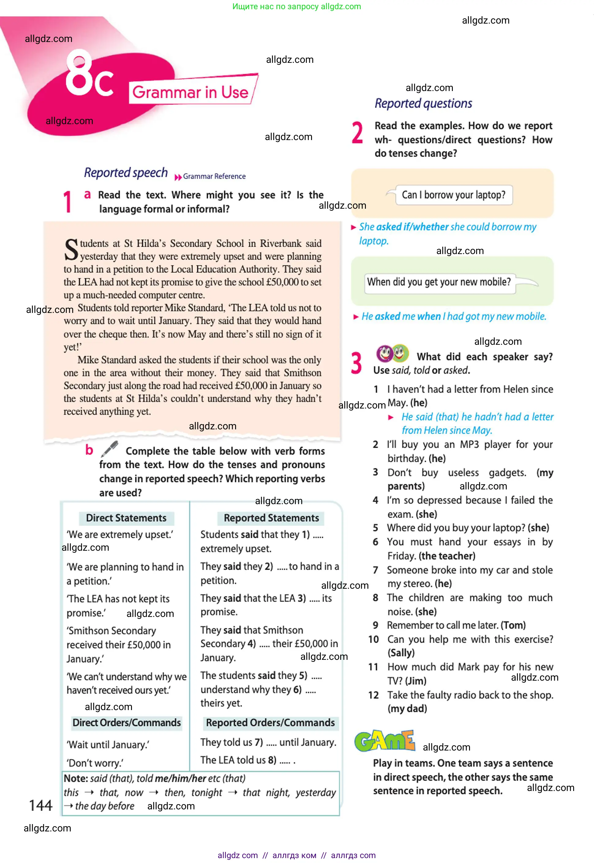 Английский язык (english), 10 класс Учебник (Student's book), авторы: Афанасьева Ольга Васильевна (Afanasyeva Olga), Дули Дженни (Dooley Jenny), Михеева Ирина Владимировна (Mikheeva Irina), Оби Боб (Obee Bob), Эванс Вирджиния (Evans Virginia), издательство Просвещение, Москва, 2019, красного цвета, страница 144