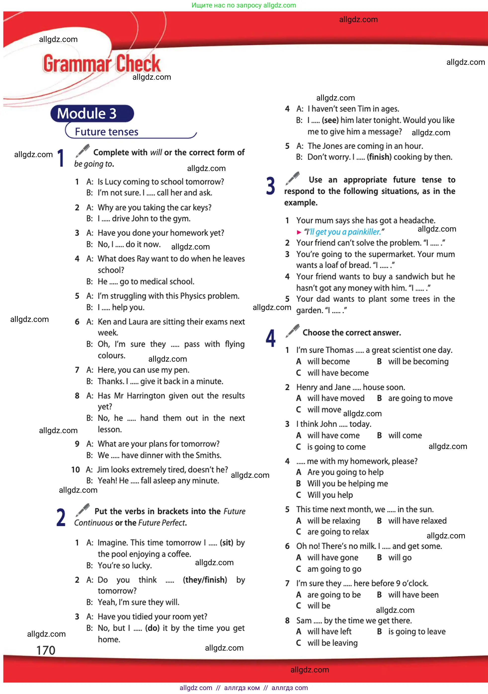 Английский язык (english), 10 класс Учебник (Student's book), авторы: Афанасьева Ольга Васильевна (Afanasyeva Olga), Дули Дженни (Dooley Jenny), Михеева Ирина Владимировна (Mikheeva Irina), Оби Боб (Obee Bob), Эванс Вирджиния (Evans Virginia), издательство Просвещение, Москва, 2019, красного цвета, страница 170