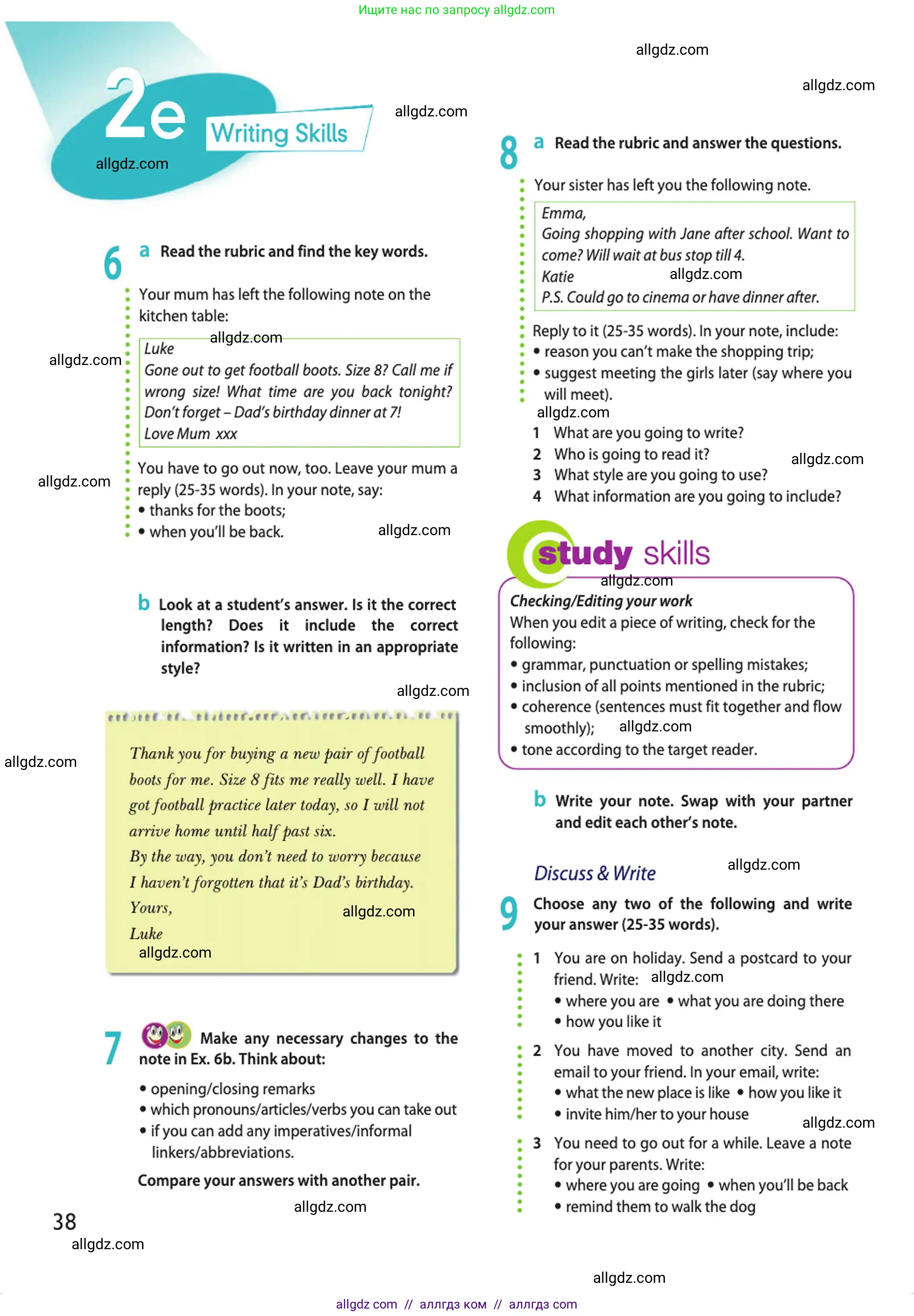 Английский язык (english), 10 класс Учебник (Student's book), авторы: Афанасьева Ольга Васильевна (Afanasyeva Olga), Дули Дженни (Dooley Jenny), Михеева Ирина Владимировна (Mikheeva Irina), Оби Боб (Obee Bob), Эванс Вирджиния (Evans Virginia), издательство Просвещение, Москва, 2019, красного цвета, страница 38