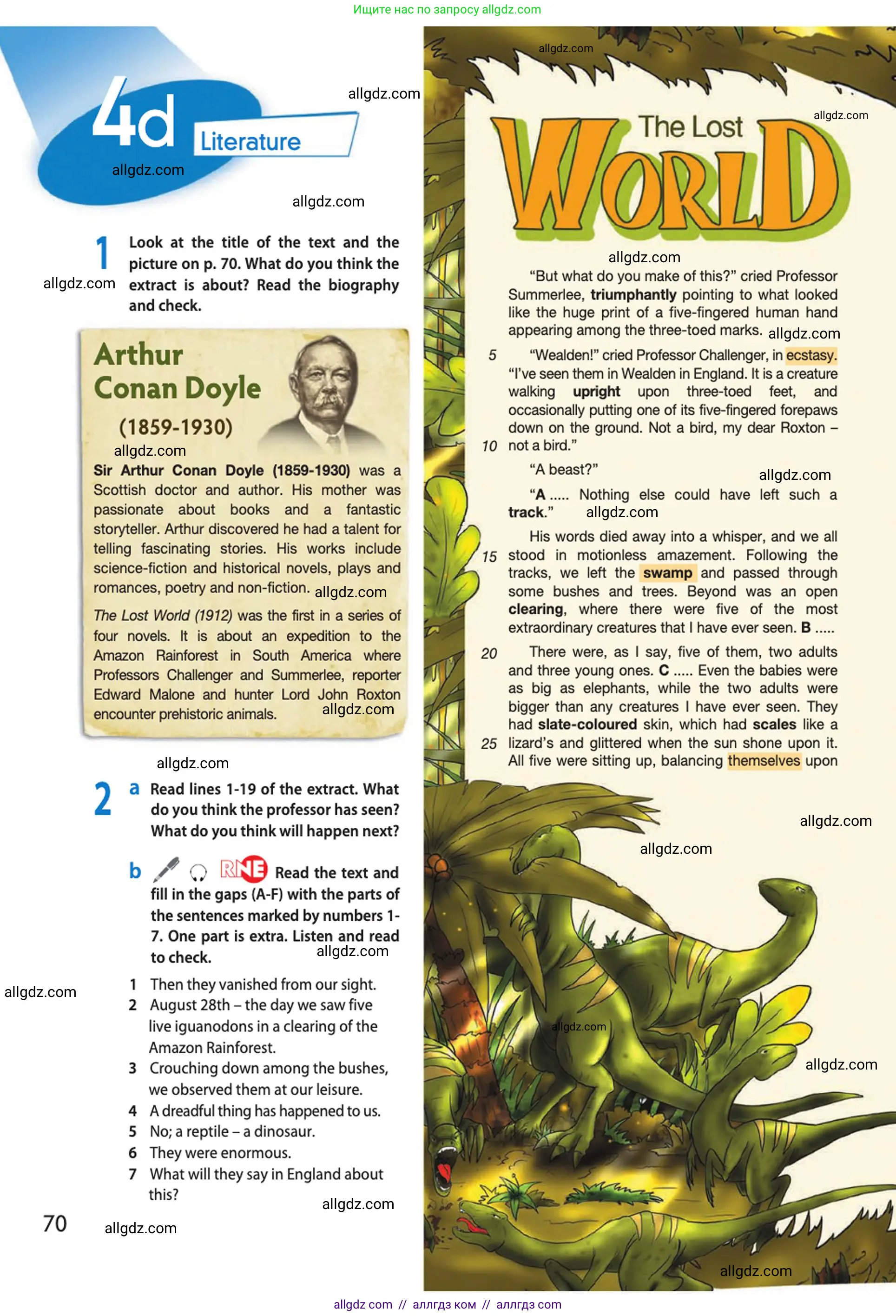 Английский язык (english), 10 класс Учебник (Student's book), авторы: Афанасьева Ольга Васильевна (Afanasyeva Olga), Дули Дженни (Dooley Jenny), Михеева Ирина Владимировна (Mikheeva Irina), Оби Боб (Obee Bob), Эванс Вирджиния (Evans Virginia), издательство Просвещение, Москва, 2019, красного цвета, страница 70