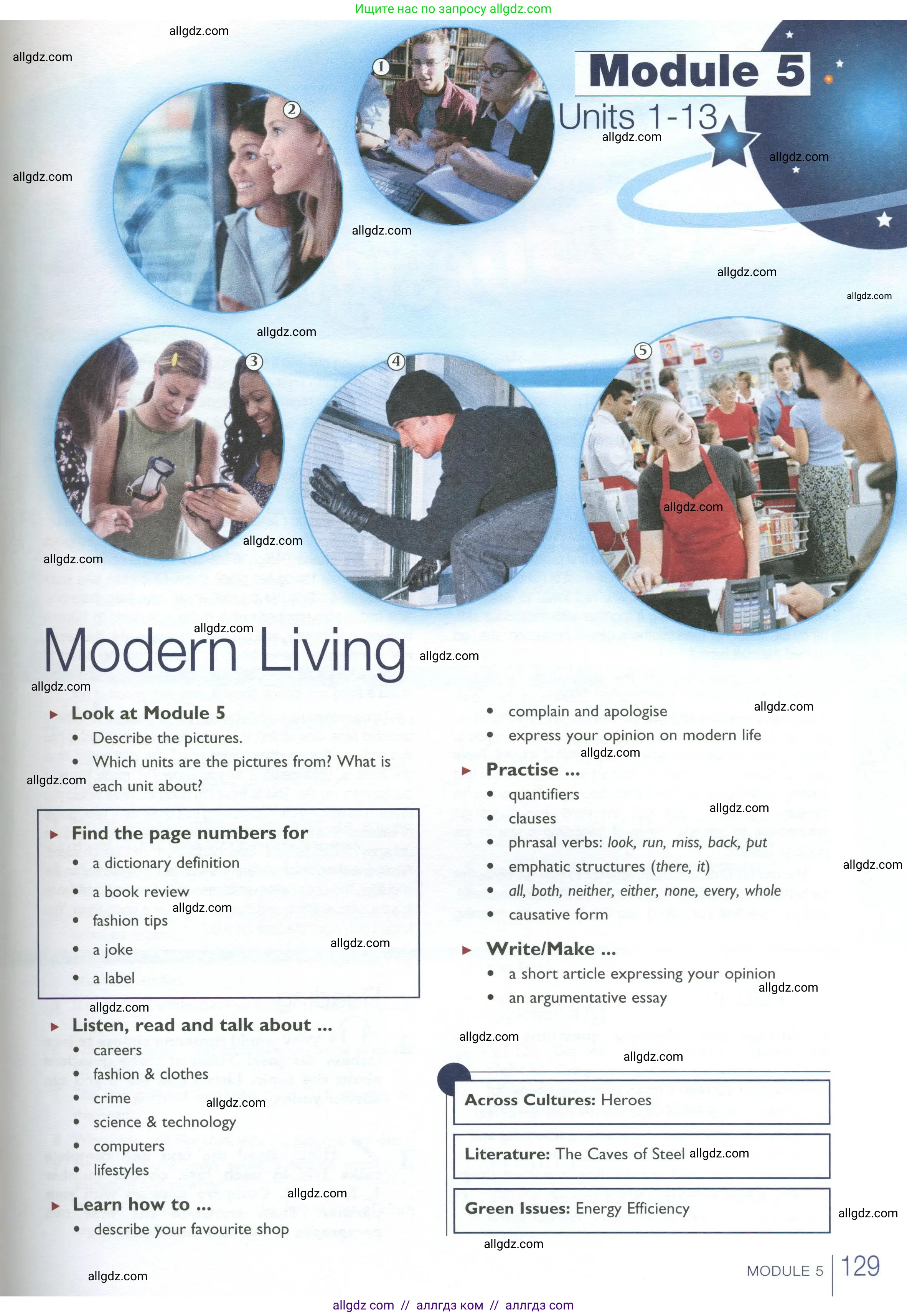 Английский язык (english), 10 класс Учебник (Student's book), авторы: Баранова Ксения Михайловна (Baranova Ksenia), Дули Дженни (Dooley Jenny), Копылова Виктория Викторовна (Kopylova Victoria), Мильруд Радислав Петрович (Millrood Radislav), Эванс Вирджиния (Evans Virginia), издательство Просвещение, Москва, 2019, белого цвета, страница 129