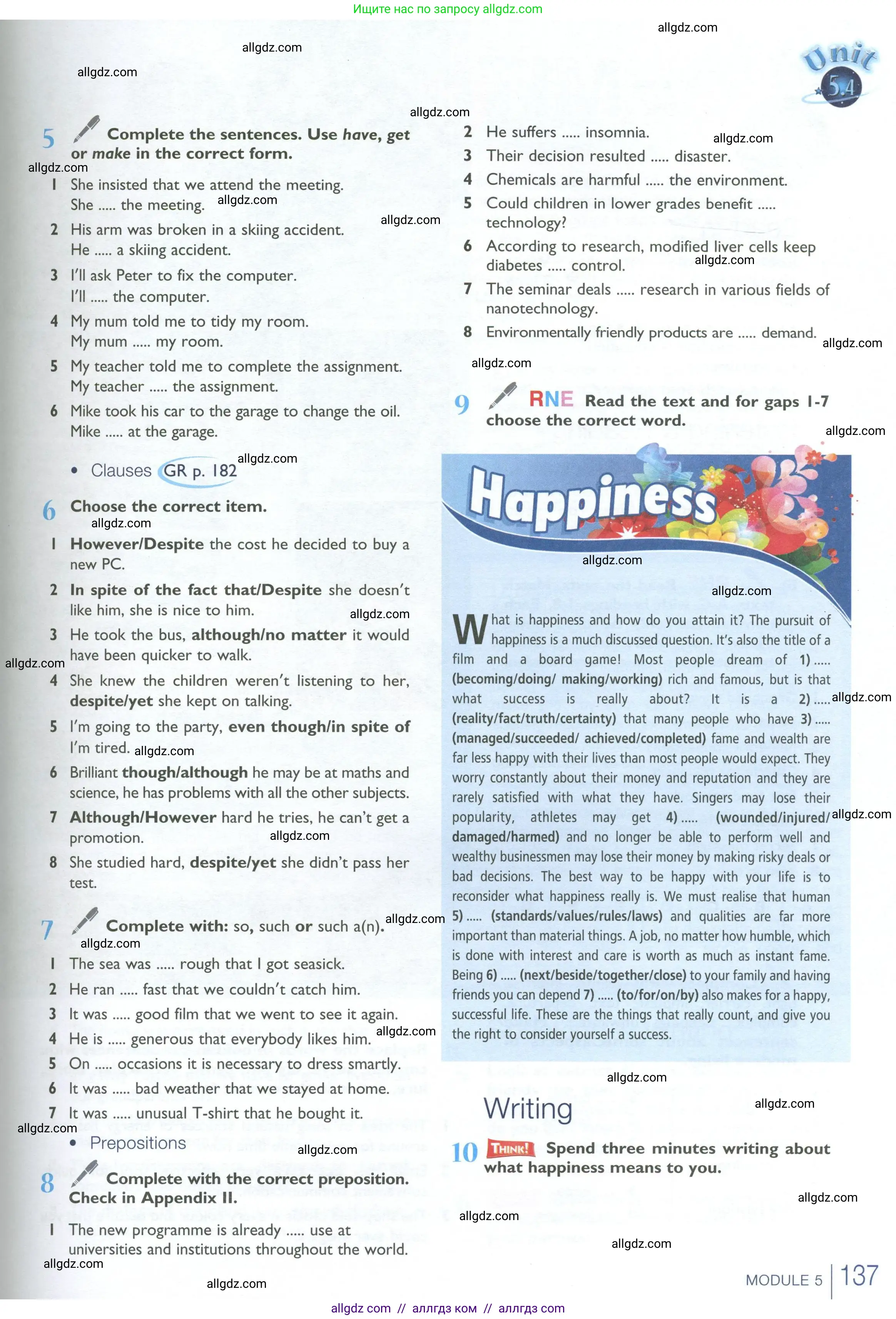 Английский язык (english), 10 класс Учебник (Student's book), авторы: Баранова Ксения Михайловна (Baranova Ksenia), Дули Дженни (Dooley Jenny), Копылова Виктория Викторовна (Kopylova Victoria), Мильруд Радислав Петрович (Millrood Radislav), Эванс Вирджиния (Evans Virginia), издательство Просвещение, Москва, 2019, белого цвета, страница 137