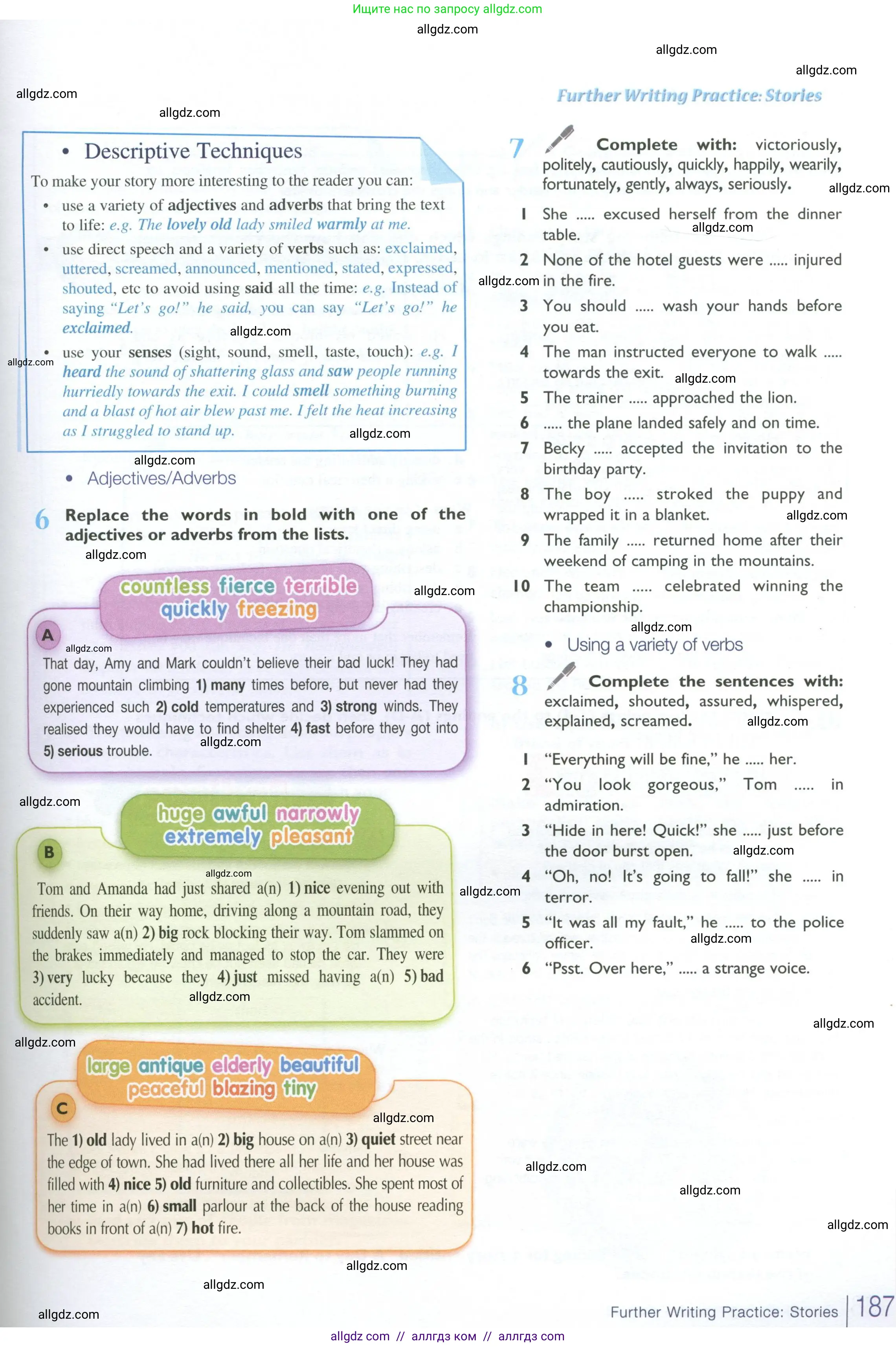 Английский язык (english), 10 класс Учебник (Student's book), авторы: Баранова Ксения Михайловна (Baranova Ksenia), Дули Дженни (Dooley Jenny), Копылова Виктория Викторовна (Kopylova Victoria), Мильруд Радислав Петрович (Millrood Radislav), Эванс Вирджиния (Evans Virginia), издательство Просвещение, Москва, 2019, белого цвета, страница 187