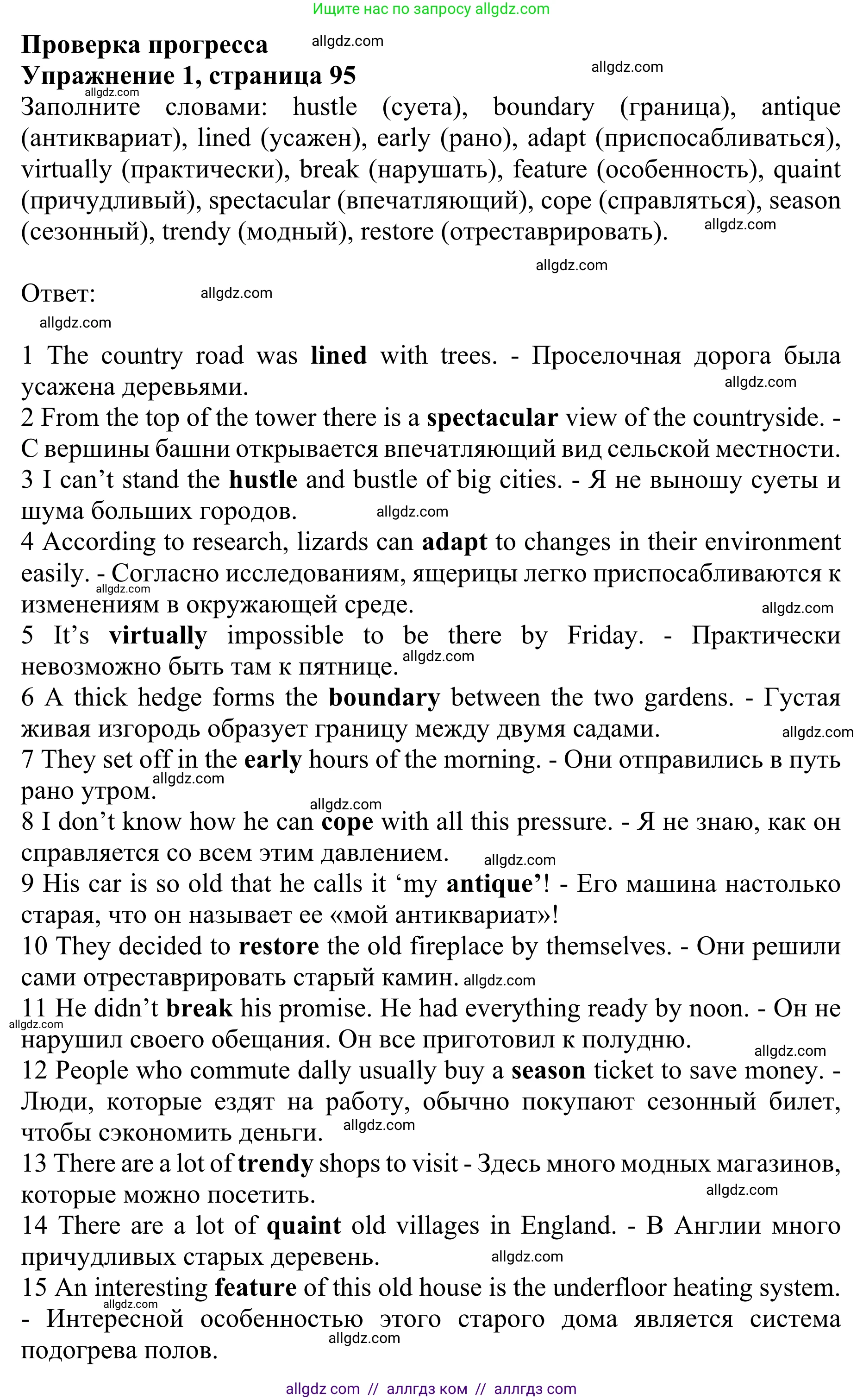 Английский язык (english), 10 класс Учебник (Student's book), авторы: Баранова Ксения Михайловна (Baranova Ksenia), Дули Дженни (Dooley Jenny), Копылова Виктория Викторовна (Kopylova Victoria), Мильруд Радислав Петрович (Millrood Radislav), Эванс Вирджиния (Evans Virginia), издательство Просвещение, Москва, 2019, белого цвета, страница 95, номер 1, Решение 1