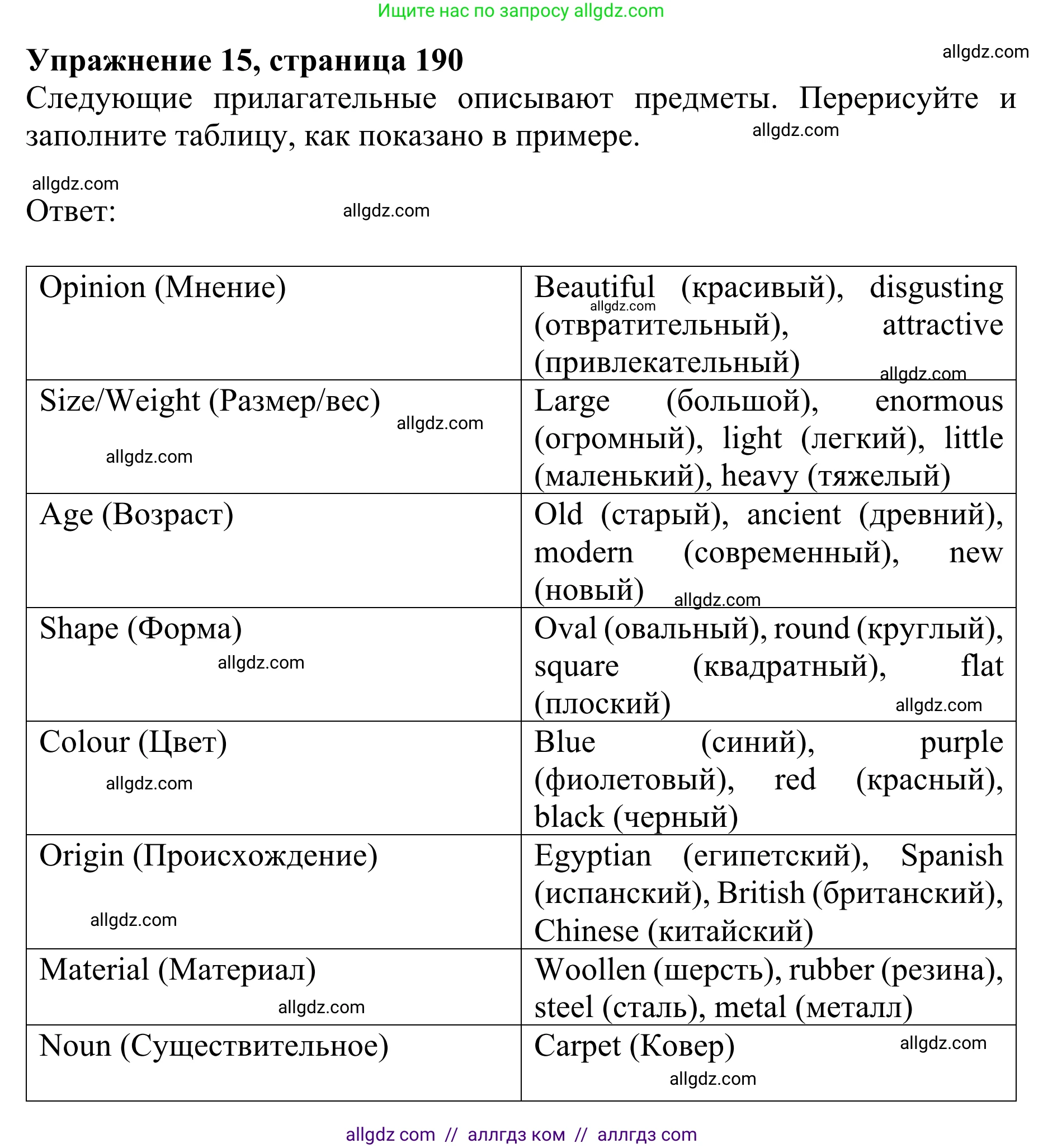 Английский язык (english), 10 класс Учебник (Student's book), авторы: Баранова Ксения Михайловна (Baranova Ksenia), Дули Дженни (Dooley Jenny), Копылова Виктория Викторовна (Kopylova Victoria), Мильруд Радислав Петрович (Millrood Radislav), Эванс Вирджиния (Evans Virginia), издательство Просвещение, Москва, 2019, белого цвета, страница 190, номер 15, Решение 1