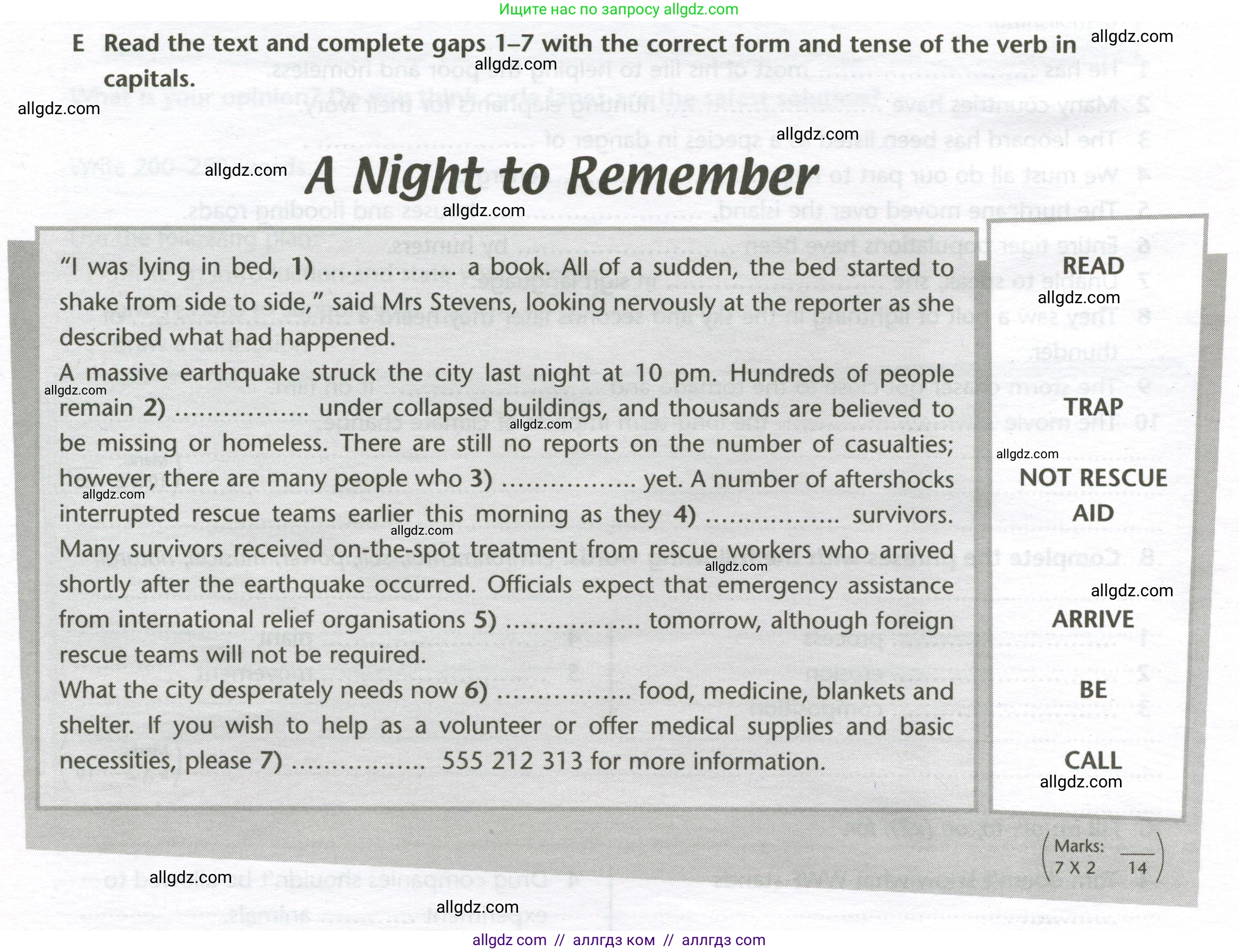 Английский язык (english), 10 класс контрольные задания (test booklet), авторы: Баранова Ксения Михайловна (Baranova Ksenia), Дули Дженни (Dooley Jenny), Копылова Виктория Викторовна (Kopylova Victoria), Мильруд Радислав Петрович (Millrood Radislav), Эванс Вирджиния (Evans Virginia), издательство Просвещение, Москва, 2019, серого цвета, страница 24, номер E, Условие
