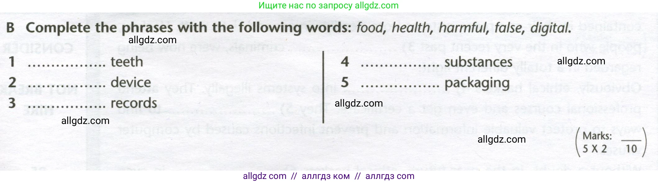 Английский язык (english), 10 класс контрольные задания (test booklet), авторы: Баранова Ксения Михайловна (Baranova Ksenia), Дули Дженни (Dooley Jenny), Копылова Виктория Викторовна (Kopylova Victoria), Мильруд Радислав Петрович (Millrood Radislav), Эванс Вирджиния (Evans Virginia), издательство Просвещение, Москва, 2019, серого цвета, страница 31, номер B, Условие
