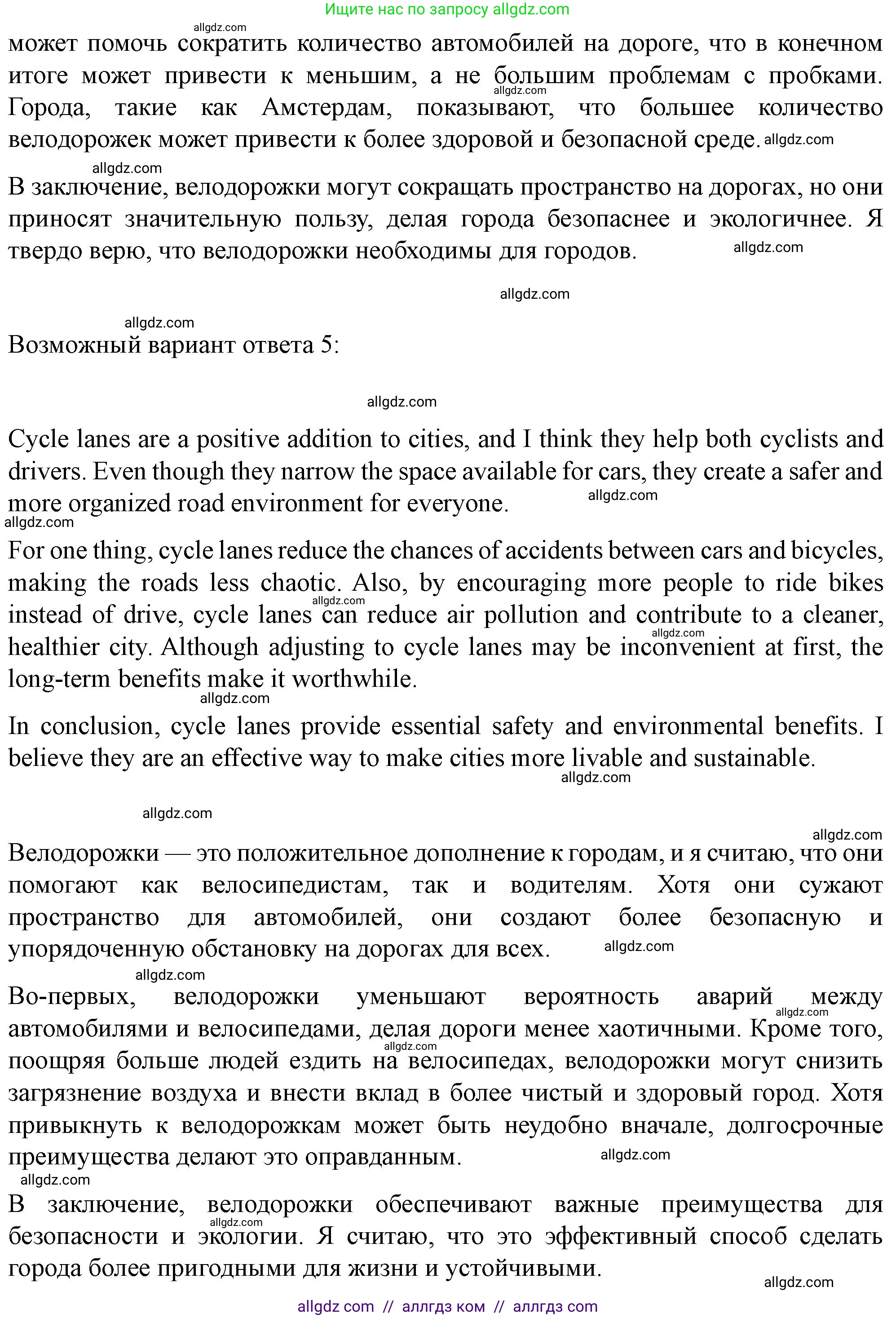 Английский язык (english), 10 класс контрольные задания (test booklet), авторы: Баранова Ксения Михайловна (Baranova Ksenia), Дули Дженни (Dooley Jenny), Копылова Виктория Викторовна (Kopylova Victoria), Мильруд Радислав Петрович (Millrood Radislav), Эванс Вирджиния (Evans Virginia), издательство Просвещение, Москва, 2019, серого цвета, страница 22, Решение (продолжение 5)