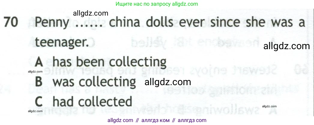 Английский язык (english), 10 класс контрольные задания (test booklet), авторы: Афанасьева Ольга Васильевна (Afanasyeva Olga), Дули Дженни (Dooley Jenny), Михеева Ирина Владимировна (Mikheeva Irina), Эванс Вирджиния (Evans Virginia), издательство Просвещение, Москва, 2019, красного цвета, страница 8, номер 70, Условие