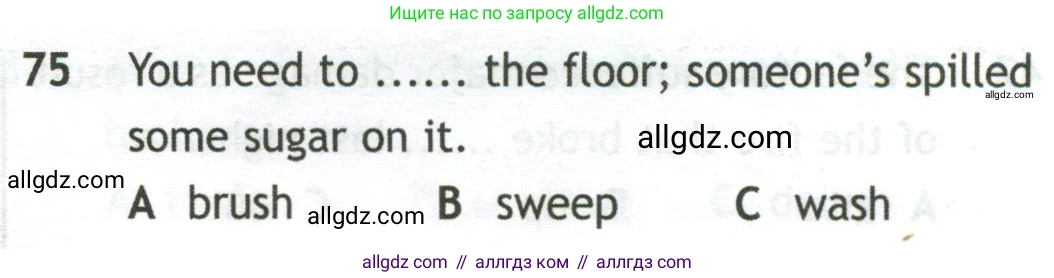 Английский язык (english), 10 класс контрольные задания (test booklet), авторы: Афанасьева Ольга Васильевна (Afanasyeva Olga), Дули Дженни (Dooley Jenny), Михеева Ирина Владимировна (Mikheeva Irina), Эванс Вирджиния (Evans Virginia), издательство Просвещение, Москва, 2019, красного цвета, страница 8, номер 75, Условие