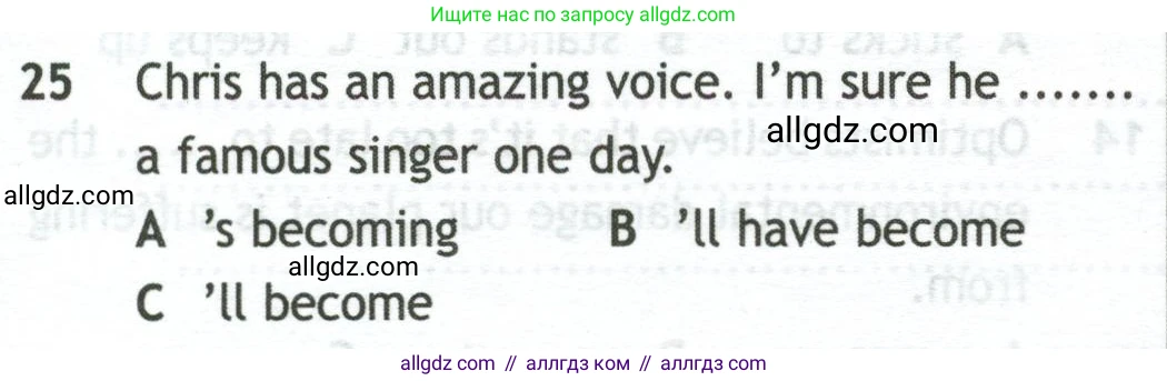 Английский язык (english), 10 класс контрольные задания (test booklet), авторы: Афанасьева Ольга Васильевна (Afanasyeva Olga), Дули Дженни (Dooley Jenny), Михеева Ирина Владимировна (Mikheeva Irina), Эванс Вирджиния (Evans Virginia), издательство Просвещение, Москва, 2019, красного цвета, страница 32, номер 25, Условие