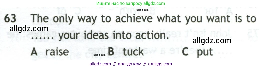 Английский язык (english), 10 класс контрольные задания (test booklet), авторы: Афанасьева Ольга Васильевна (Afanasyeva Olga), Дули Дженни (Dooley Jenny), Михеева Ирина Владимировна (Mikheeva Irina), Эванс Вирджиния (Evans Virginia), издательство Просвещение, Москва, 2019, красного цвета, страница 33, номер 63, Условие