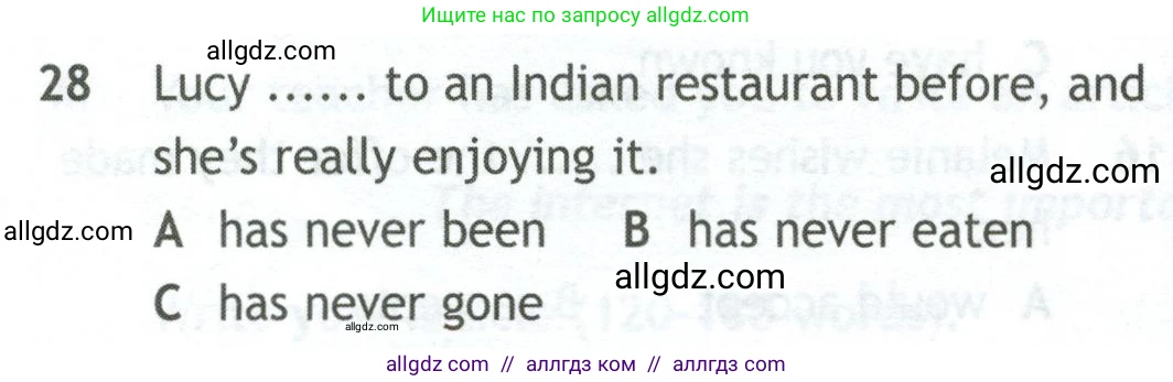 Английский язык (english), 10 класс контрольные задания (test booklet), авторы: Афанасьева Ольга Васильевна (Afanasyeva Olga), Дули Дженни (Dooley Jenny), Михеева Ирина Владимировна (Mikheeva Irina), Эванс Вирджиния (Evans Virginia), издательство Просвещение, Москва, 2019, красного цвета, страница 56, номер 28, Условие