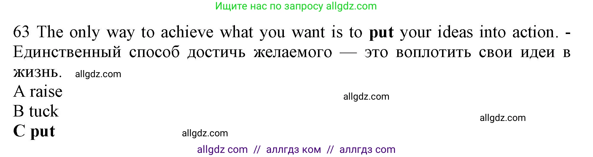 Английский язык (english), 10 класс контрольные задания (test booklet), авторы: Афанасьева Ольга Васильевна (Afanasyeva Olga), Дули Дженни (Dooley Jenny), Михеева Ирина Владимировна (Mikheeva Irina), Эванс Вирджиния (Evans Virginia), издательство Просвещение, Москва, 2019, красного цвета, страница 33, номер 63, Решение 1