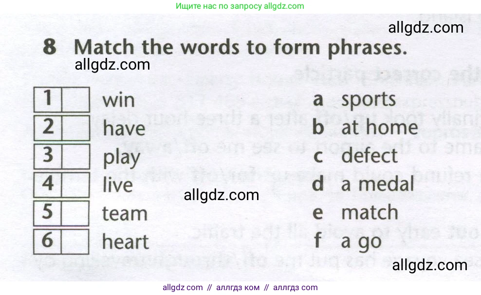 Английский язык (english), 10 класс Лексический практикум (vocabulary practice), авторы: Баранова Ксения Михайловна (Baranova Ksenia), Дули Дженни (Dooley Jenny), Копылова Виктория Викторовна (Kopylova Victoria), Мильруд Радислав Петрович (Millrood Radislav), Эванс Вирджиния (Evans Virginia), издательство Просвещение, Москва, 2019, серого цвета, страница 4, номер 8, Условие