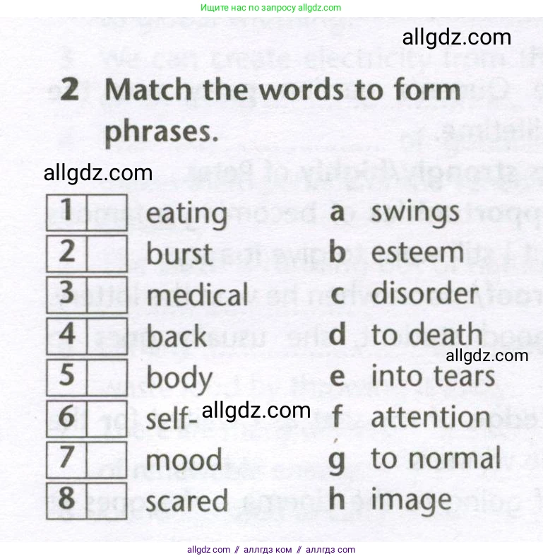 Английский язык (english), 10 класс Лексический практикум (vocabulary practice), авторы: Баранова Ксения Михайловна (Baranova Ksenia), Дули Дженни (Dooley Jenny), Копылова Виктория Викторовна (Kopylova Victoria), Мильруд Радислав Петрович (Millrood Radislav), Эванс Вирджиния (Evans Virginia), издательство Просвещение, Москва, 2019, серого цвета, страница 8, номер 2, Условие