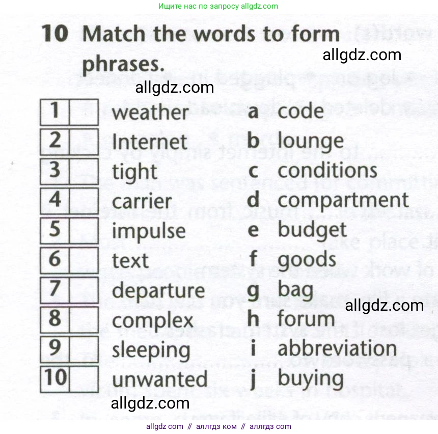Английский язык (english), 10 класс Лексический практикум (vocabulary practice), авторы: Баранова Ксения Михайловна (Baranova Ksenia), Дули Дженни (Dooley Jenny), Копылова Виктория Викторовна (Kopylova Victoria), Мильруд Радислав Петрович (Millrood Radislav), Эванс Вирджиния (Evans Virginia), издательство Просвещение, Москва, 2019, серого цвета, страница 26, номер 10, Условие