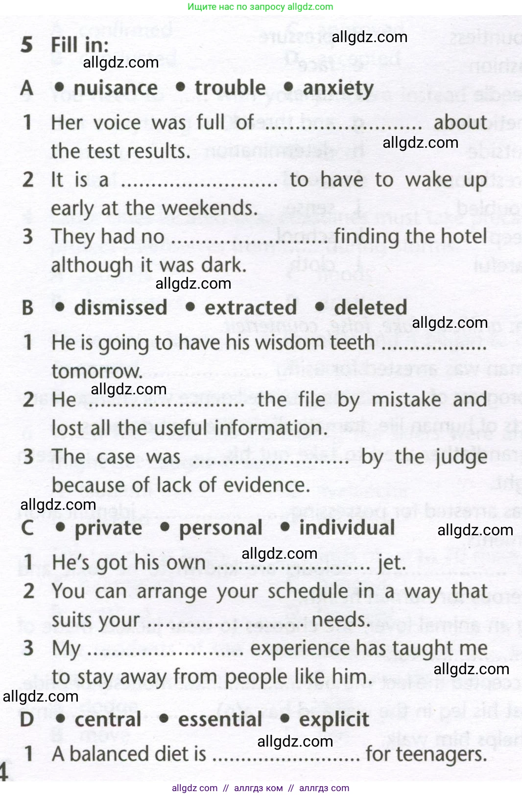 Английский язык (english), 10 класс Лексический практикум (vocabulary practice), авторы: Баранова Ксения Михайловна (Baranova Ksenia), Дули Дженни (Dooley Jenny), Копылова Виктория Викторовна (Kopylova Victoria), Мильруд Радислав Петрович (Millrood Radislav), Эванс Вирджиния (Evans Virginia), издательство Просвещение, Москва, 2019, серого цвета, страница 24, номер 5, Условие