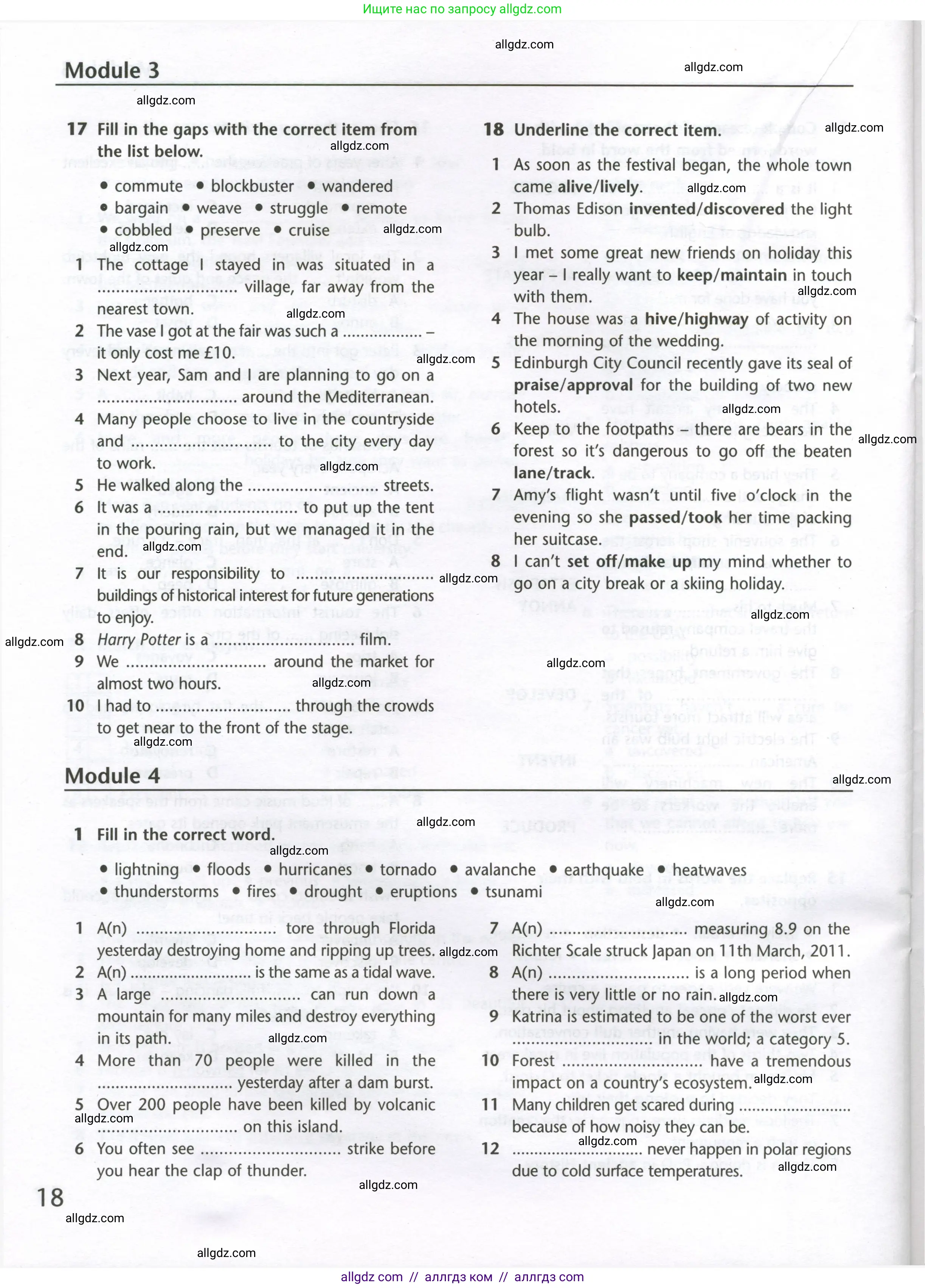 Английский язык (english), 10 класс Лексический практикум (vocabulary practice), авторы: Баранова Ксения Михайловна (Baranova Ksenia), Дули Дженни (Dooley Jenny), Копылова Виктория Викторовна (Kopylova Victoria), Мильруд Радислав Петрович (Millrood Radislav), Эванс Вирджиния (Evans Virginia), издательство Просвещение, Москва, 2019, серого цвета, страница 18