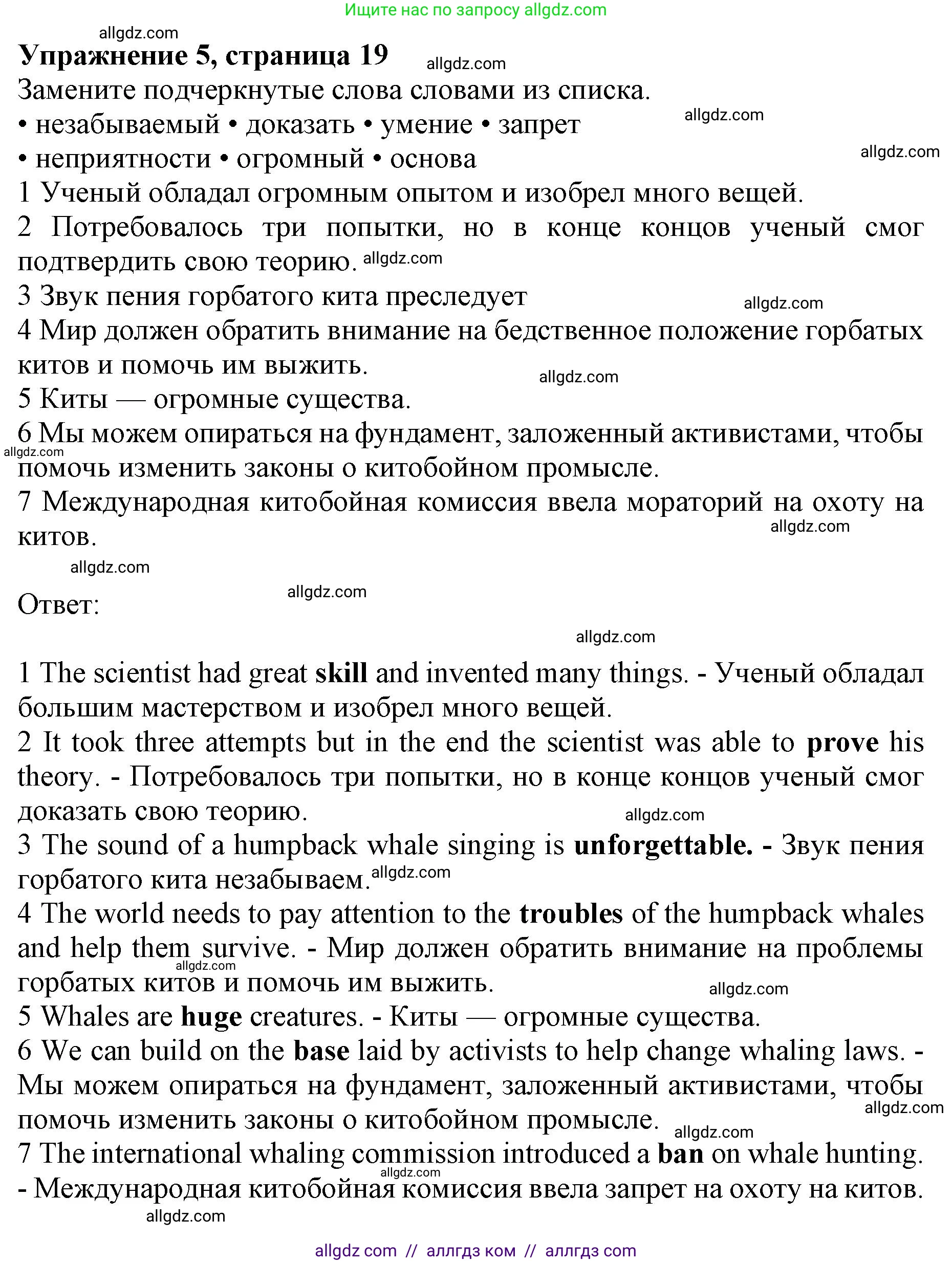 Английский язык (english), 10 класс Лексический практикум (vocabulary practice), авторы: Баранова Ксения Михайловна (Baranova Ksenia), Дули Дженни (Dooley Jenny), Копылова Виктория Викторовна (Kopylova Victoria), Мильруд Радислав Петрович (Millrood Radislav), Эванс Вирджиния (Evans Virginia), издательство Просвещение, Москва, 2019, серого цвета, страница 19, номер 5, Решение 1