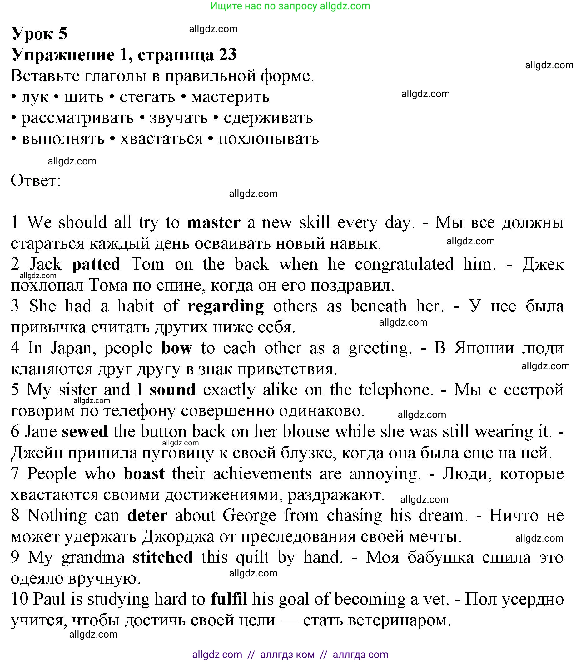 Английский язык (english), 10 класс Лексический практикум (vocabulary practice), авторы: Баранова Ксения Михайловна (Baranova Ksenia), Дули Дженни (Dooley Jenny), Копылова Виктория Викторовна (Kopylova Victoria), Мильруд Радислав Петрович (Millrood Radislav), Эванс Вирджиния (Evans Virginia), издательство Просвещение, Москва, 2019, серого цвета, страница 23, номер 1, Решение 1