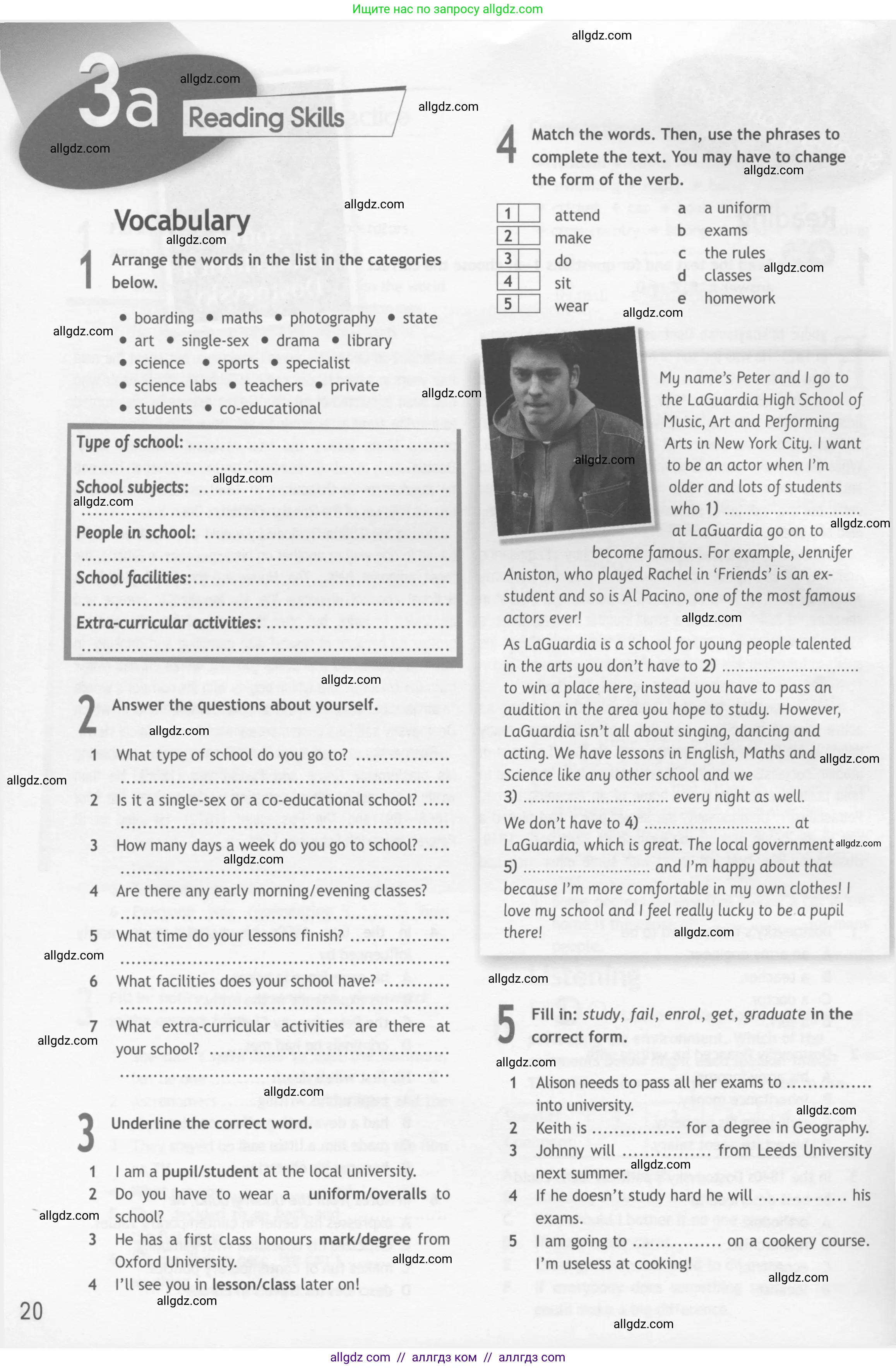 Английский язык (english), 10 класс Рабочая тетрадь (workbook), авторы: Афанасьева Ольга Васильевна (Afanasyeva Olga), Дули Дженни (Dooley Jenny), Михеева Ирина Владимировна (Mikheeva Irina), Оби Боб (Obee Bob), Эванс Вирджиния (Evans Virginia), издательство Просвещение, Москва, 2019, красного цвета, страница 20