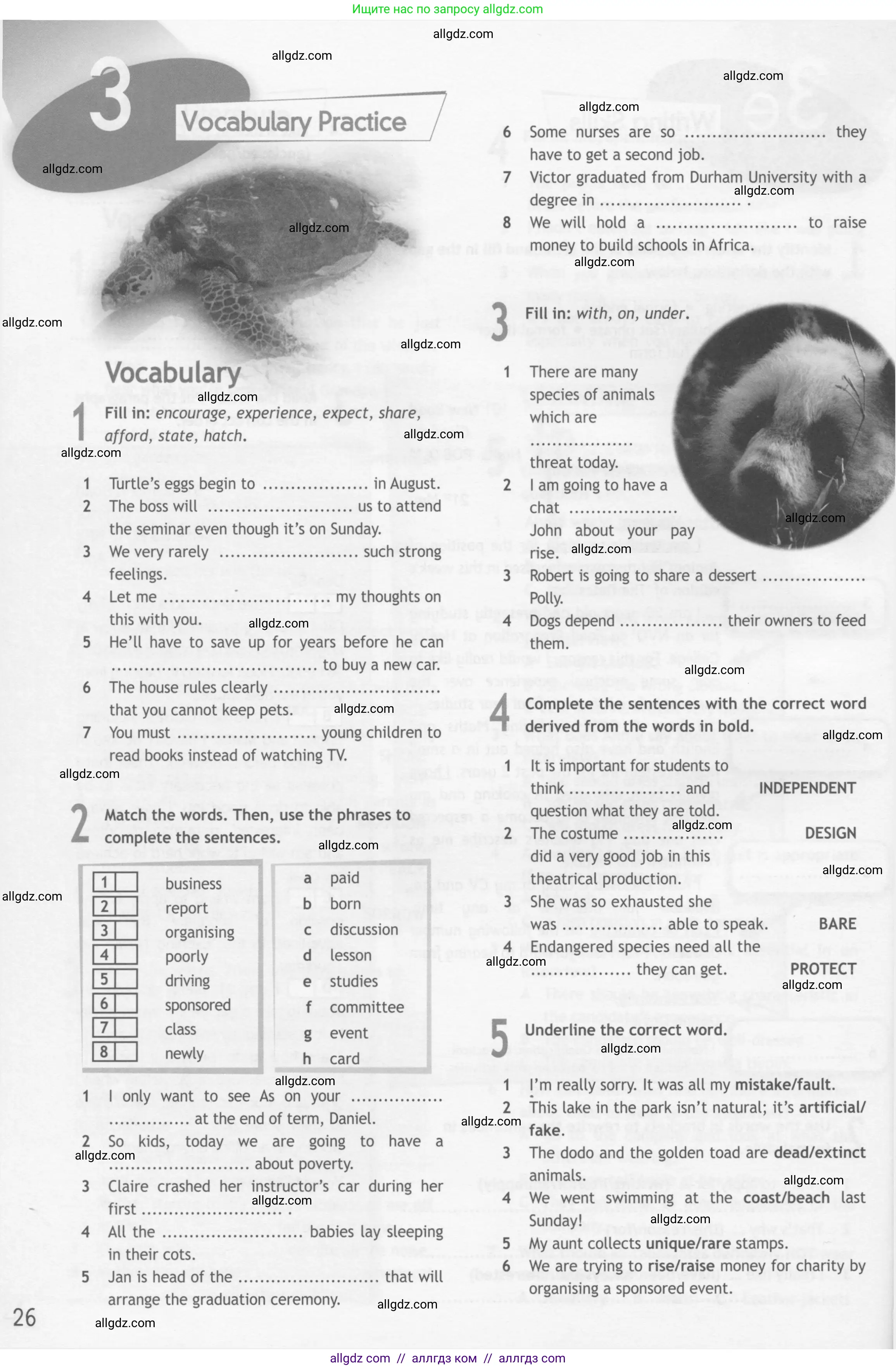 Английский язык (english), 10 класс Рабочая тетрадь (workbook), авторы: Афанасьева Ольга Васильевна (Afanasyeva Olga), Дули Дженни (Dooley Jenny), Михеева Ирина Владимировна (Mikheeva Irina), Оби Боб (Obee Bob), Эванс Вирджиния (Evans Virginia), издательство Просвещение, Москва, 2019, красного цвета, страница 26